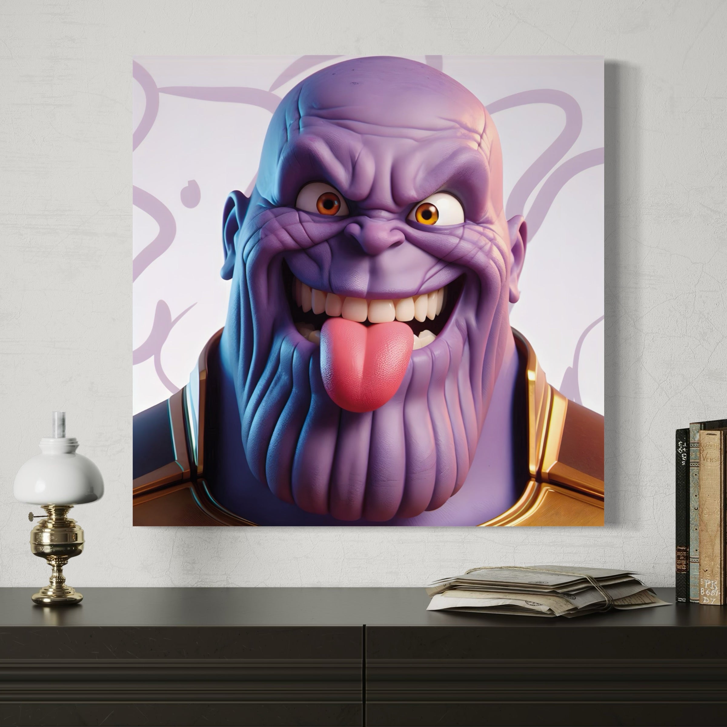 Tableau Portrait Thanos Amusé - Déco Murale Moderne - Fabulartz.fr