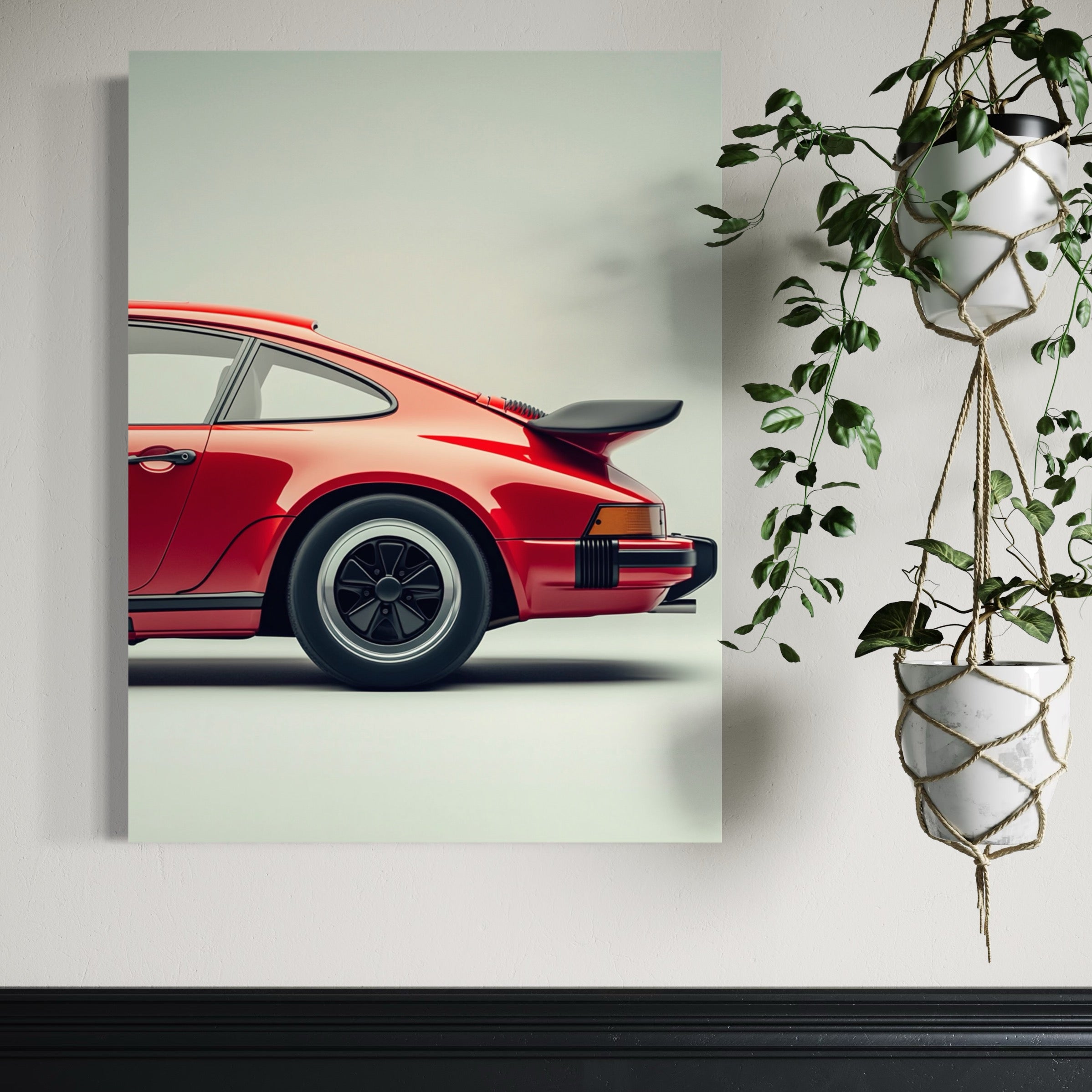 Tableau Porsche Rouge Profil – Décoration Murale Design - Fabulartz.fr