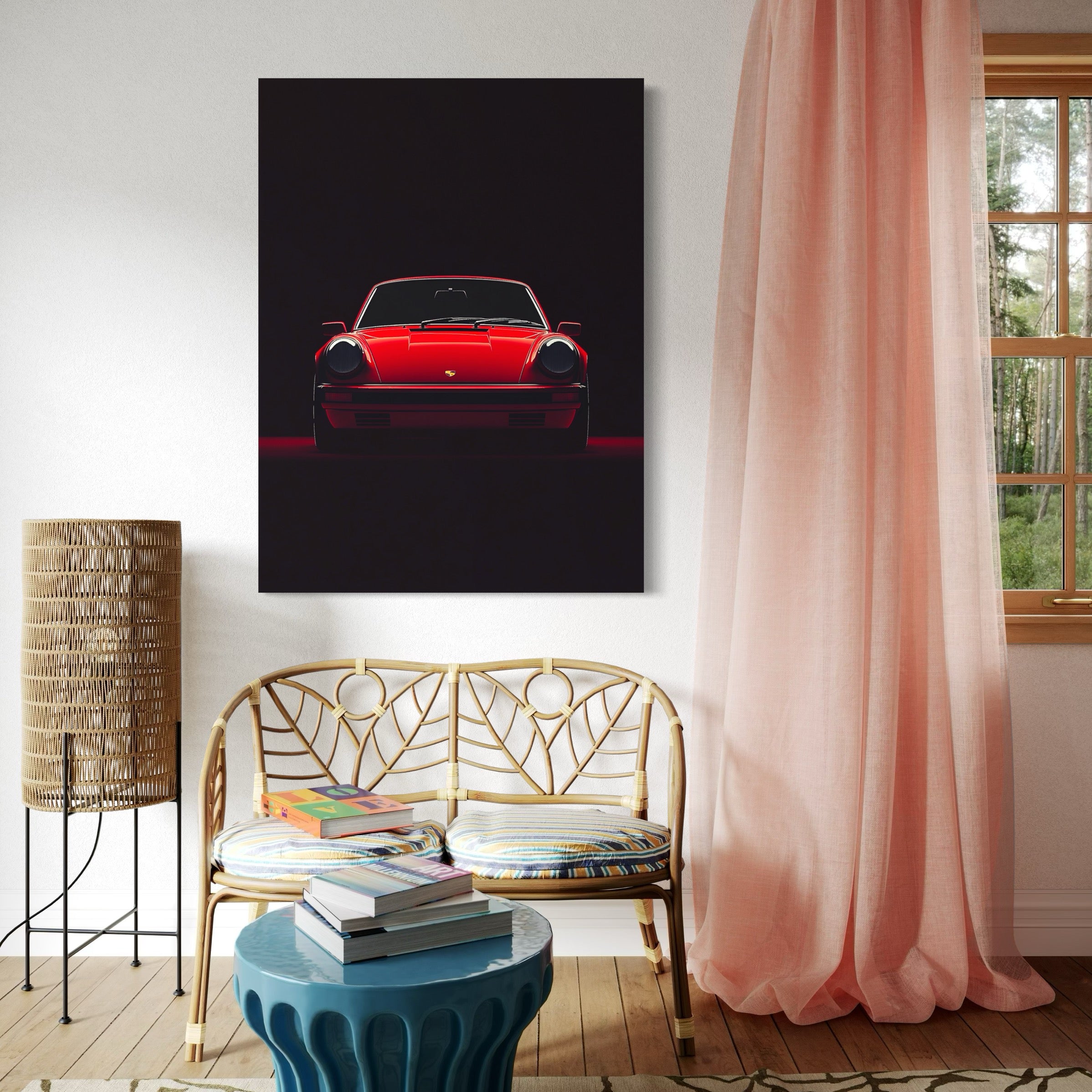 Tableau Porsche Face Rouge – Décoration Murale Design - Fabulartz.fr