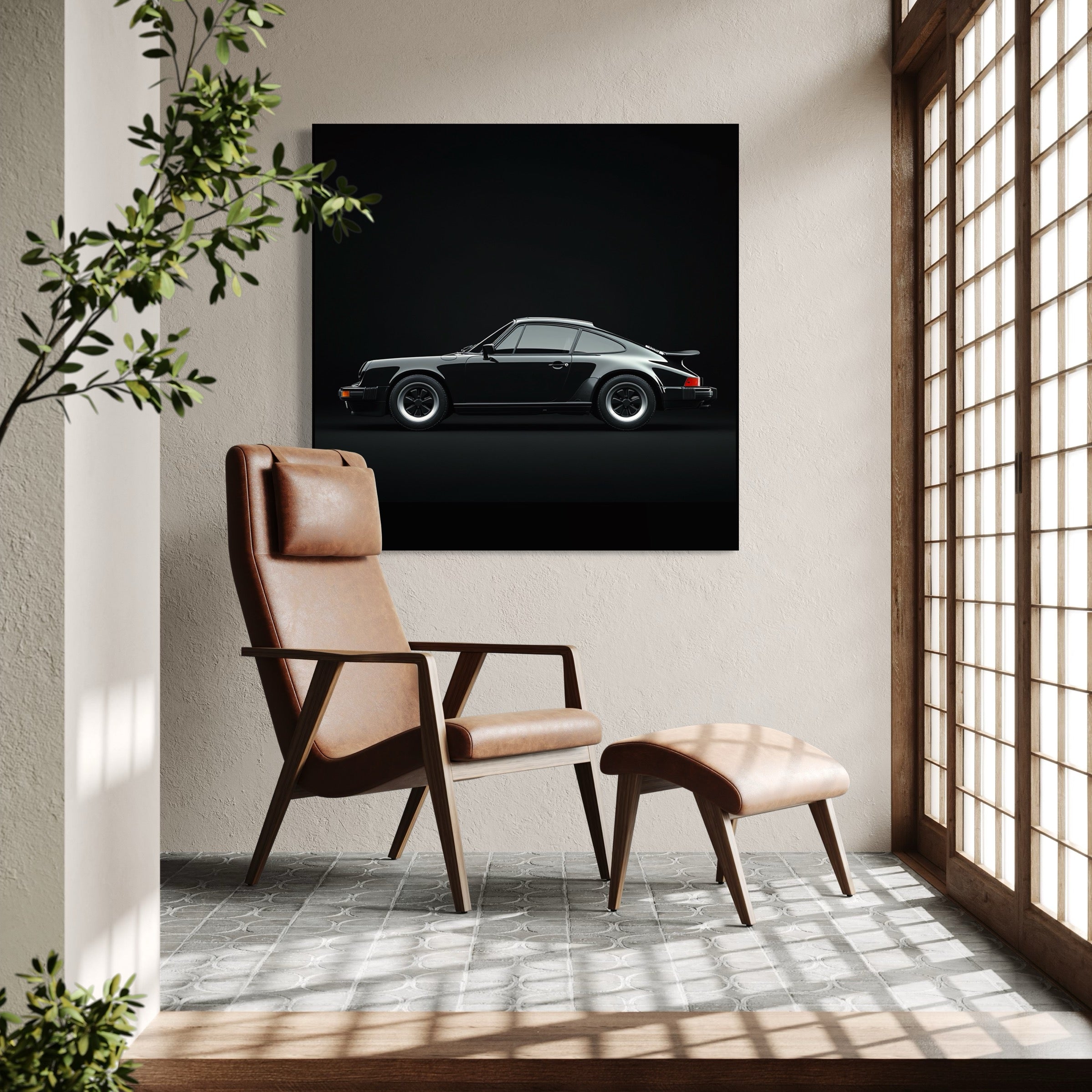 Tableau Porsche Noire Profil – Décoration Murale Design - Fabulartz.fr