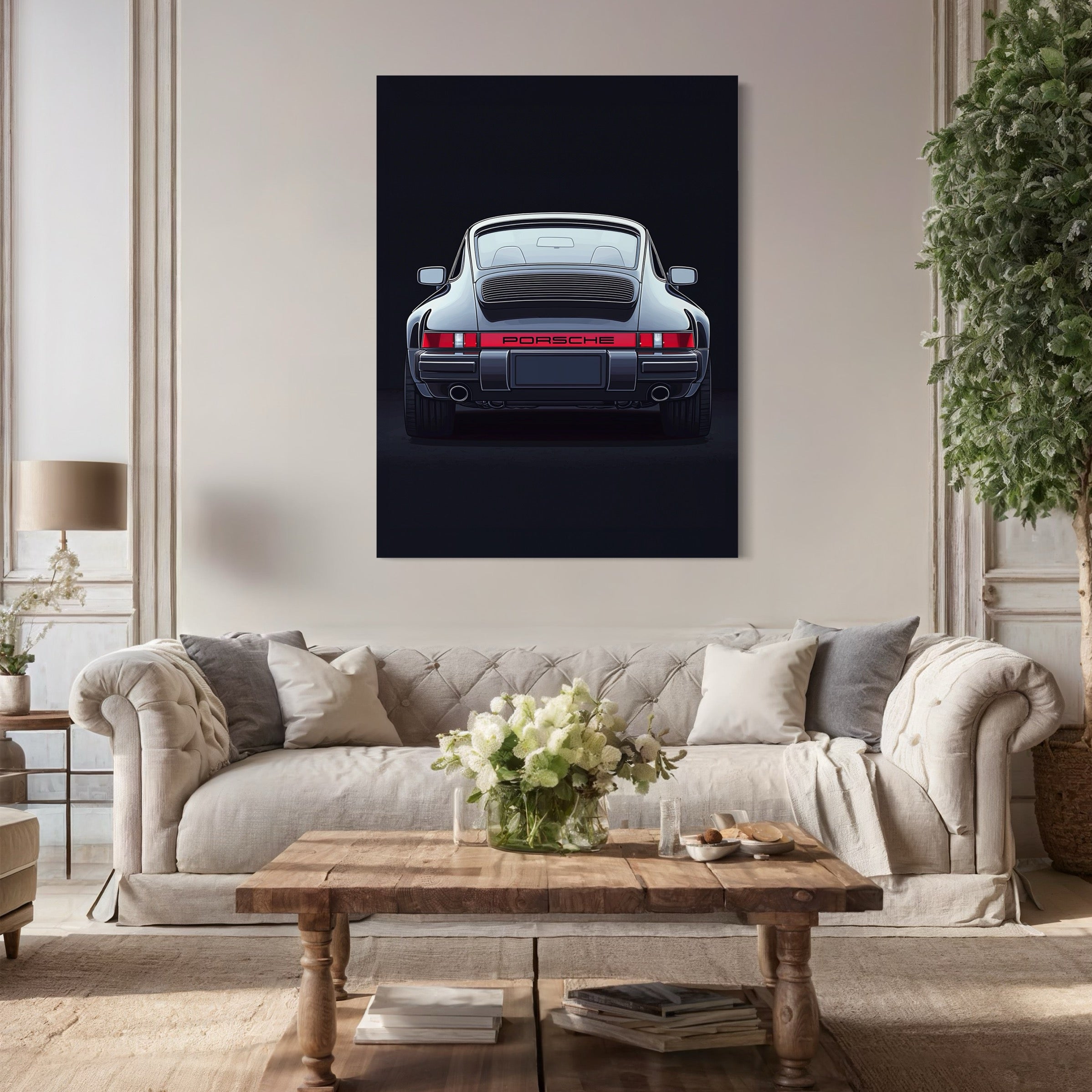 Tableau Porsche Vue Arrière – Décoration Murale Design - Fabulartz.fr