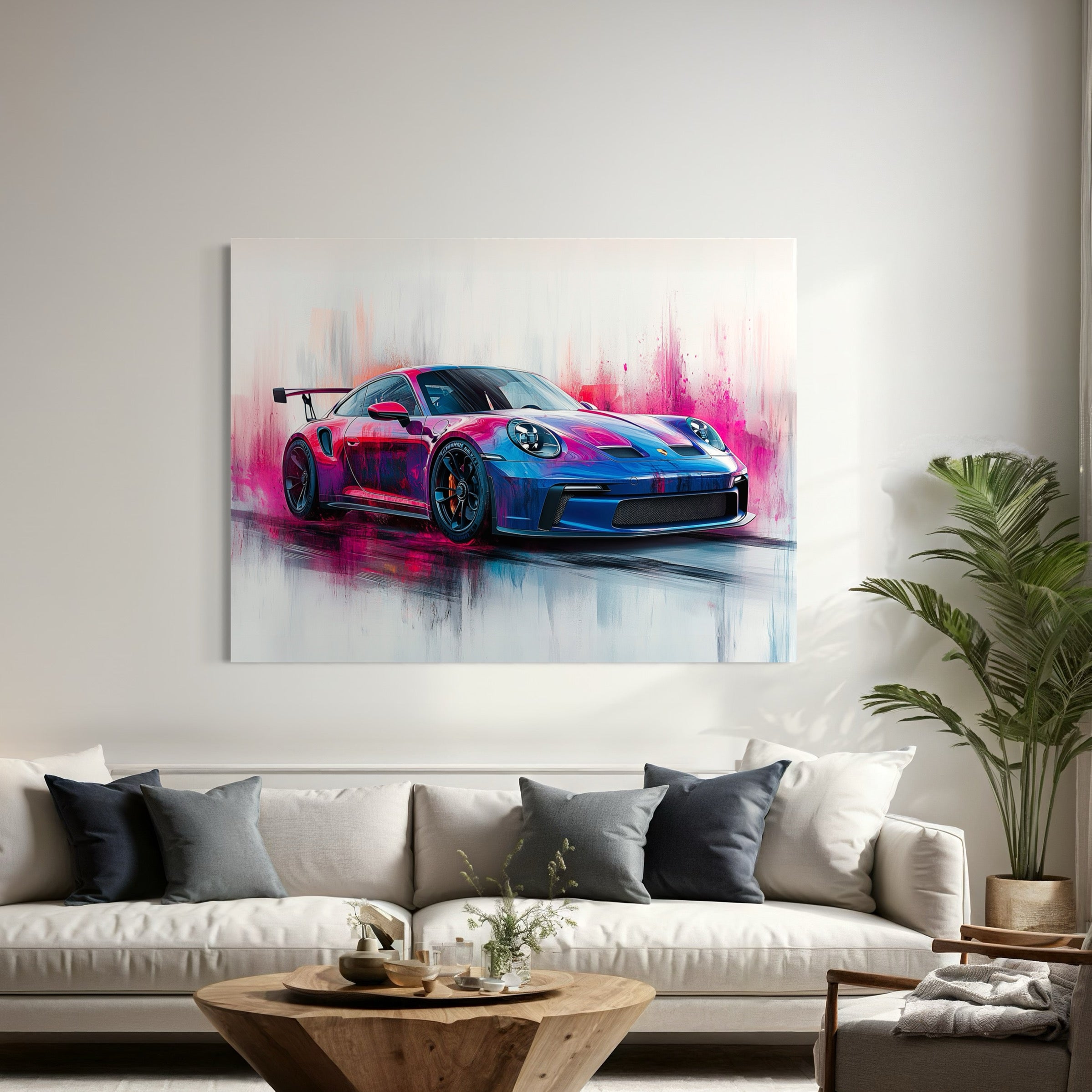 Tableau Porsche Couleurs Vives – Décoration Murale Design - Fabulartz.fr