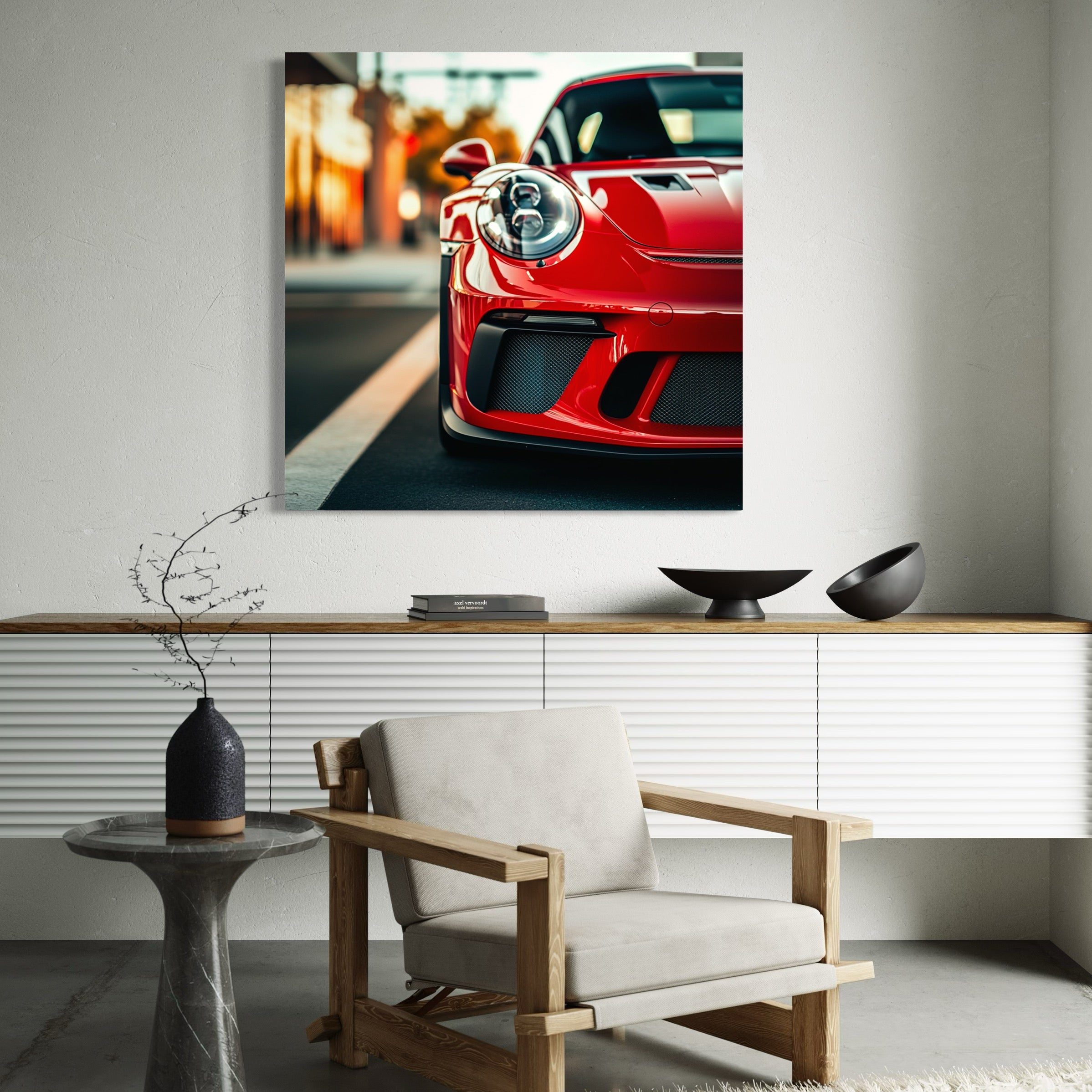Tableau Porsche Rouge Intense – Décoration Murale Design - Fabulartz.fr