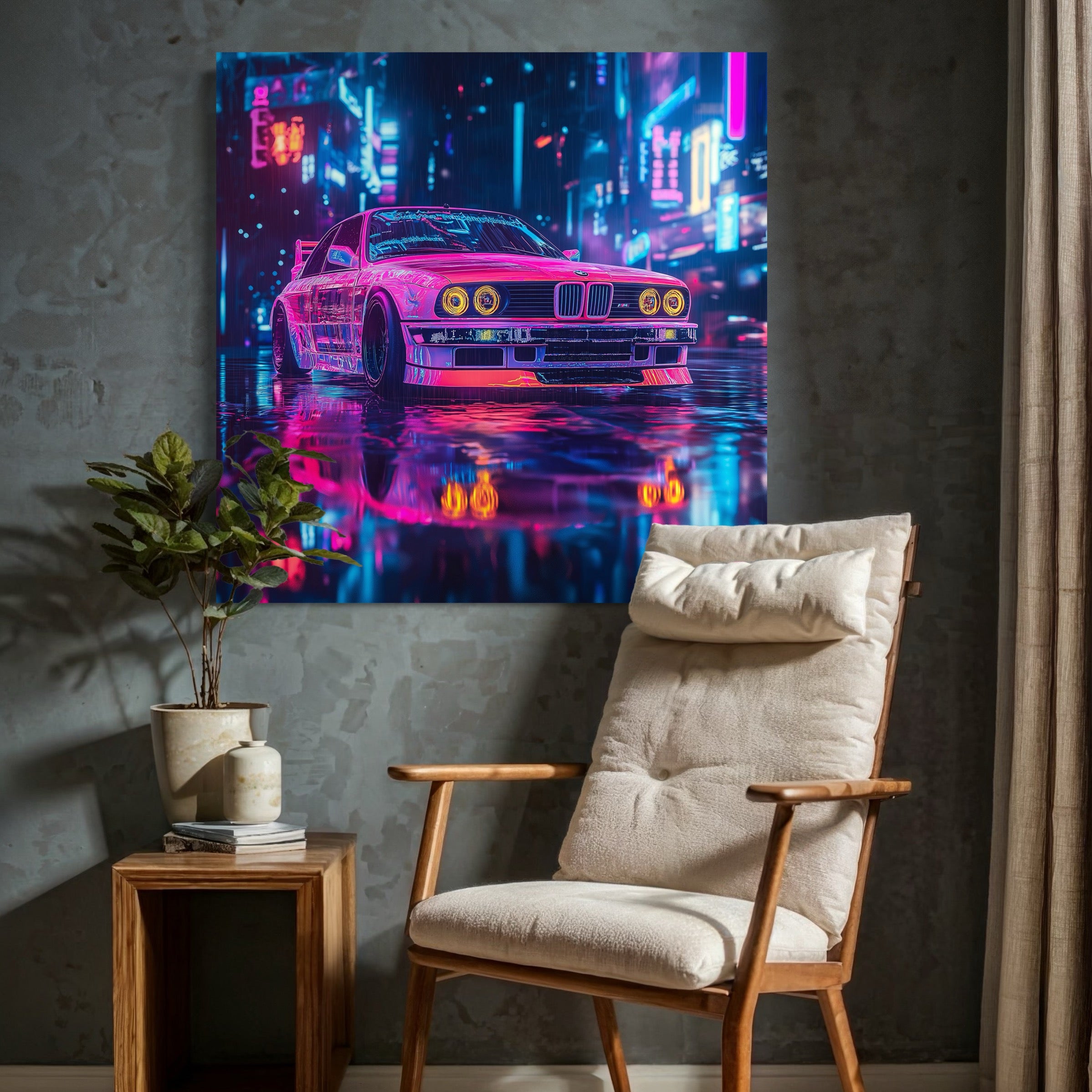 Tableau BMW Rose - Déco Murale Moderne - Fabulartz.fr