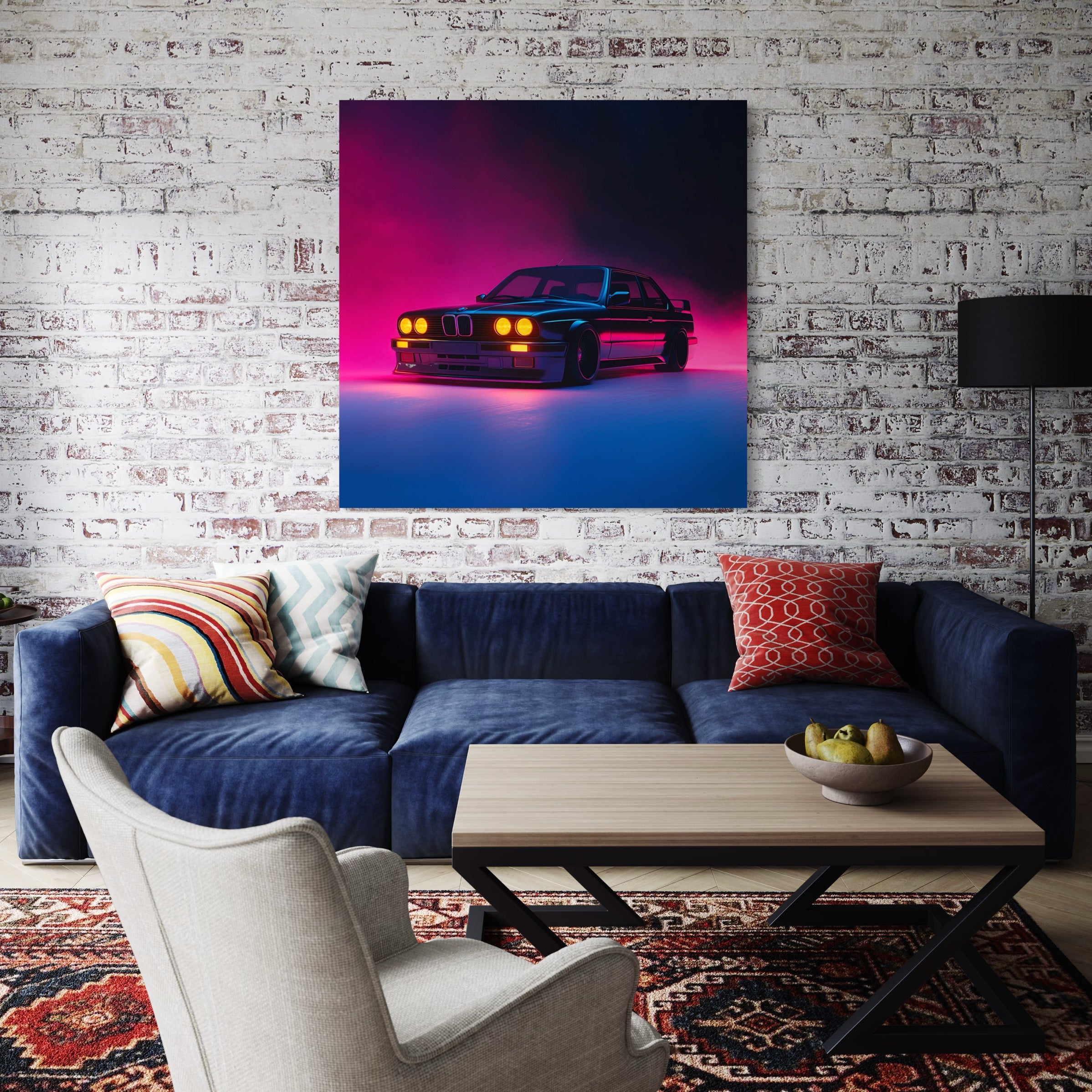 Tableau BMW Noir Violet - Décoration Murale Design - Fabulartz.fr