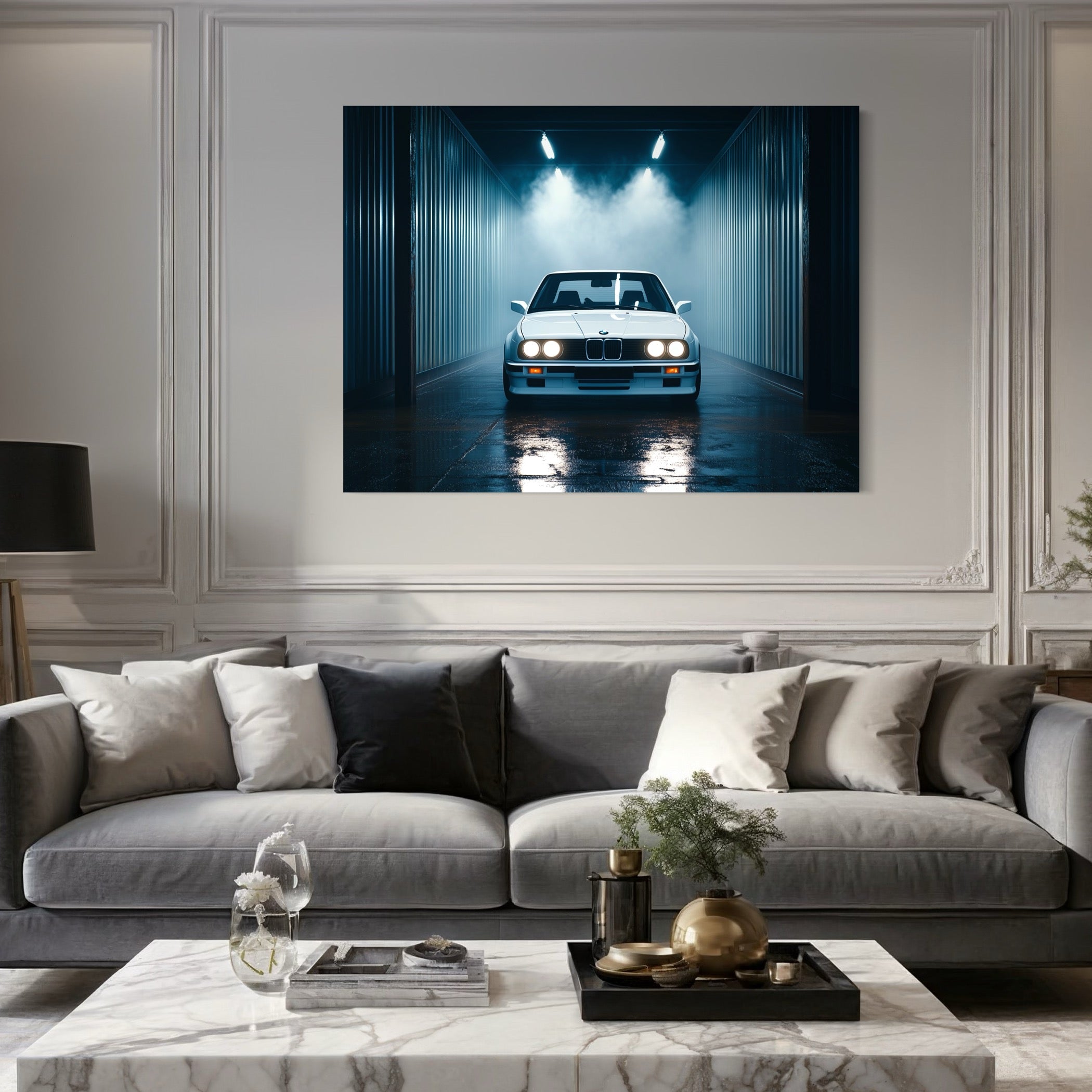 Tableau BMW Blanc - Décoration Murale Design Moderne - Fabulartz.fr