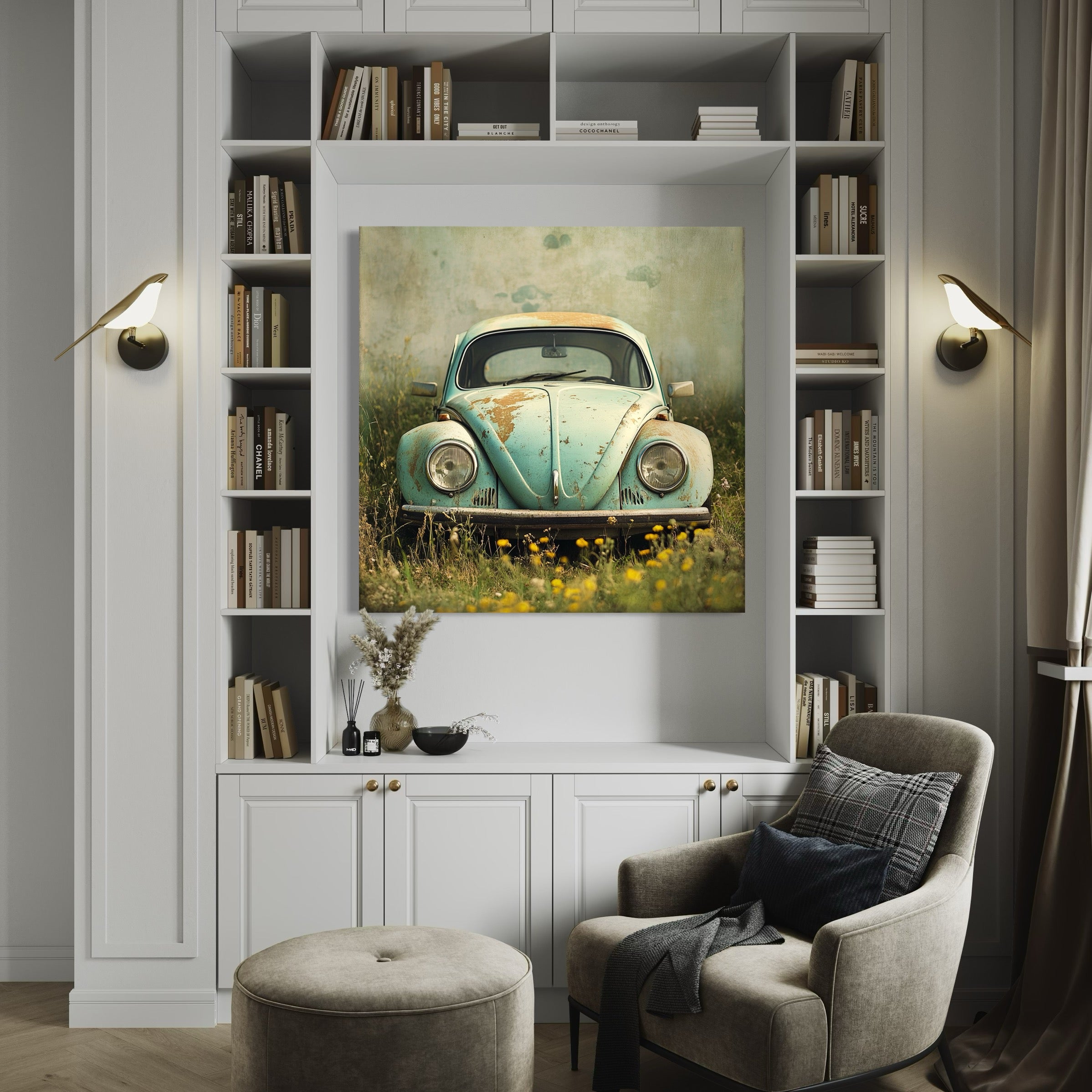 Tableau Volkswagen Coccinelle Abandonnée - Décoration Murale - Fabulartz.fr