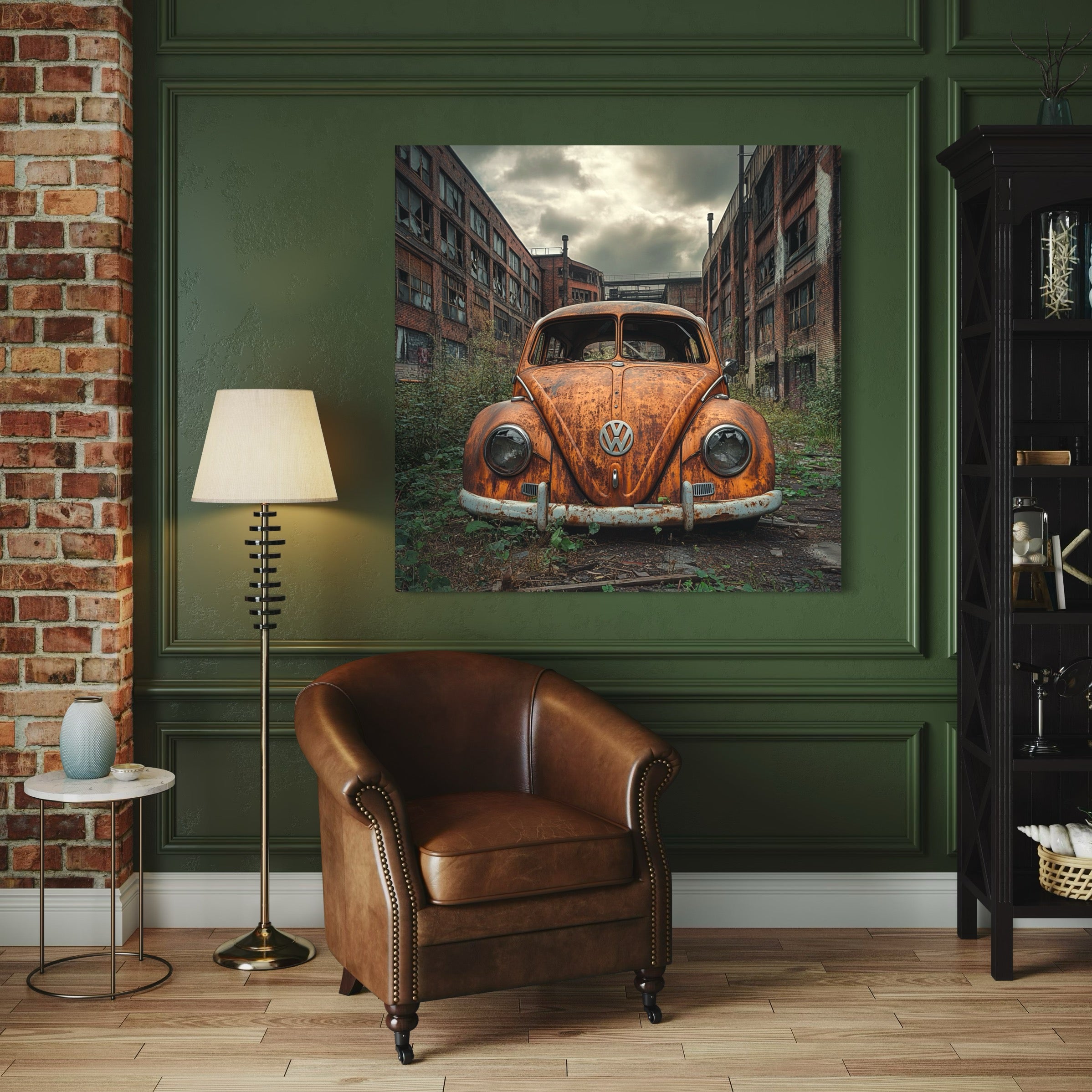 Tableau Volkswagen Coccinelle Rouille - Déco Murale Design - Fabulartz.fr