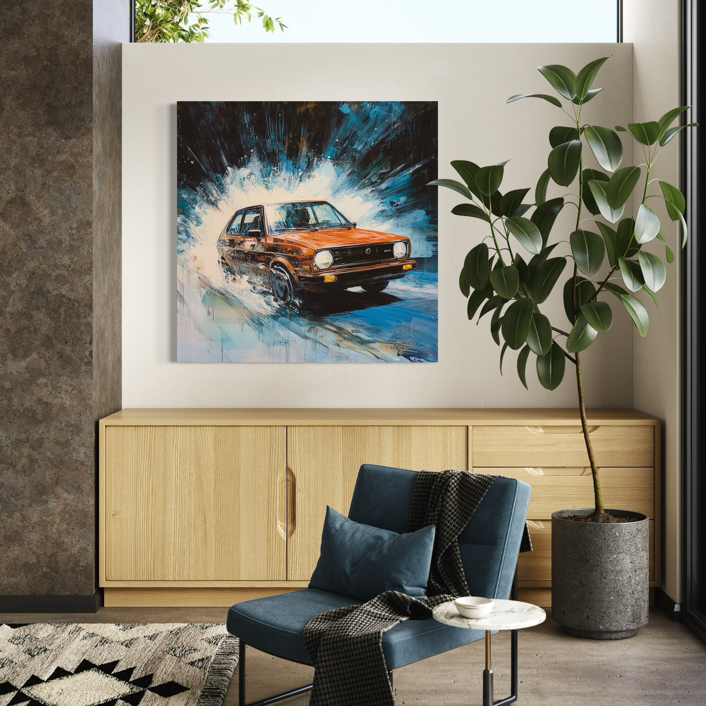 Tableau Volkswagen Golf Vintage - Décoration Murale Design - Fabulartz.fr