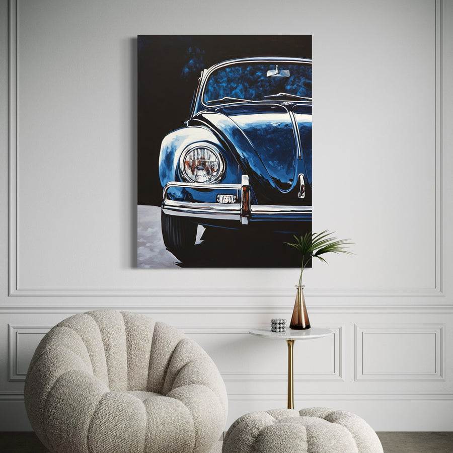 Pittura Volkswagen Beetle Classic Blue - Decorazione murale moderna
