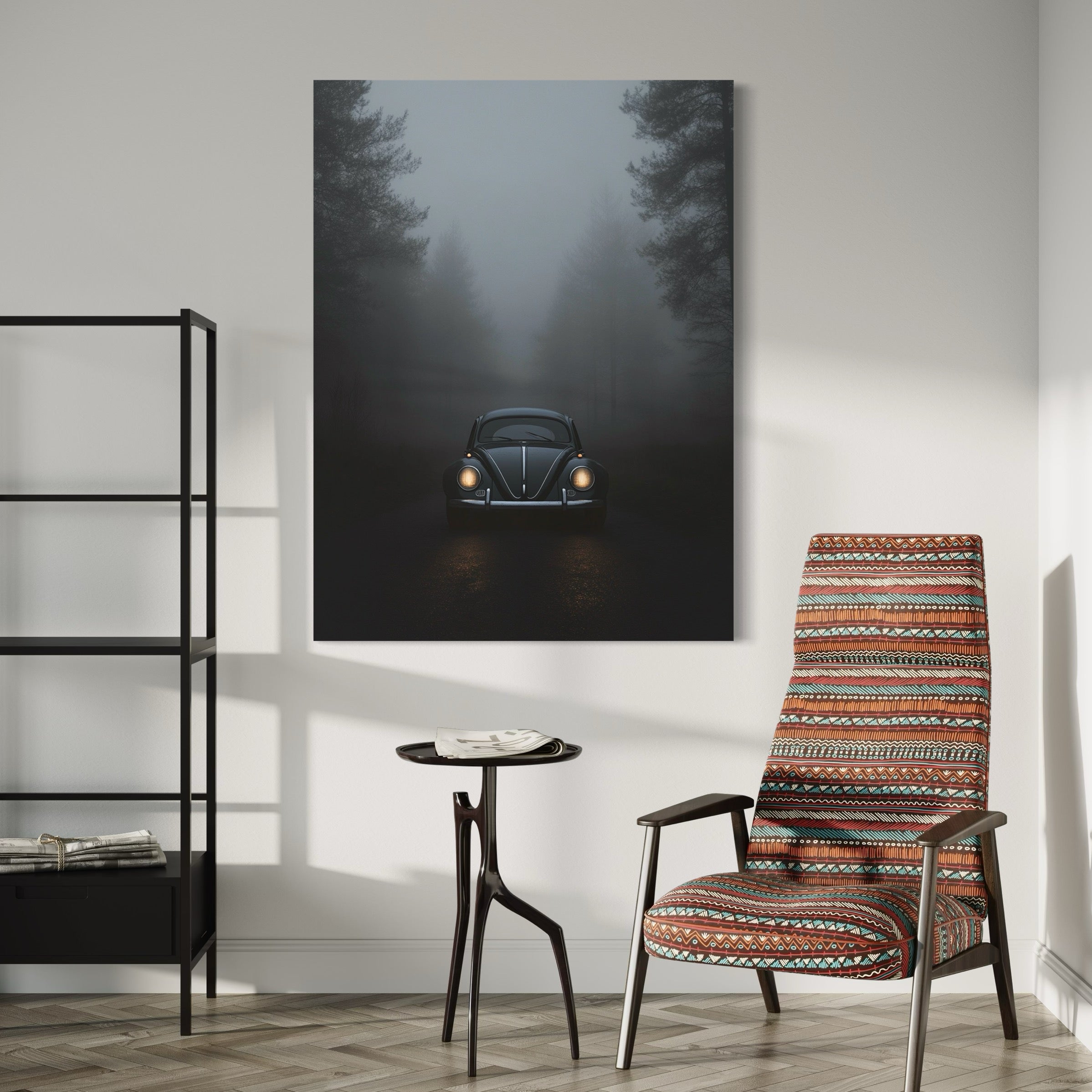 Tableau Volkswagen Coccinelle Brume - Cadre Mural Design - Fabulartz.fr