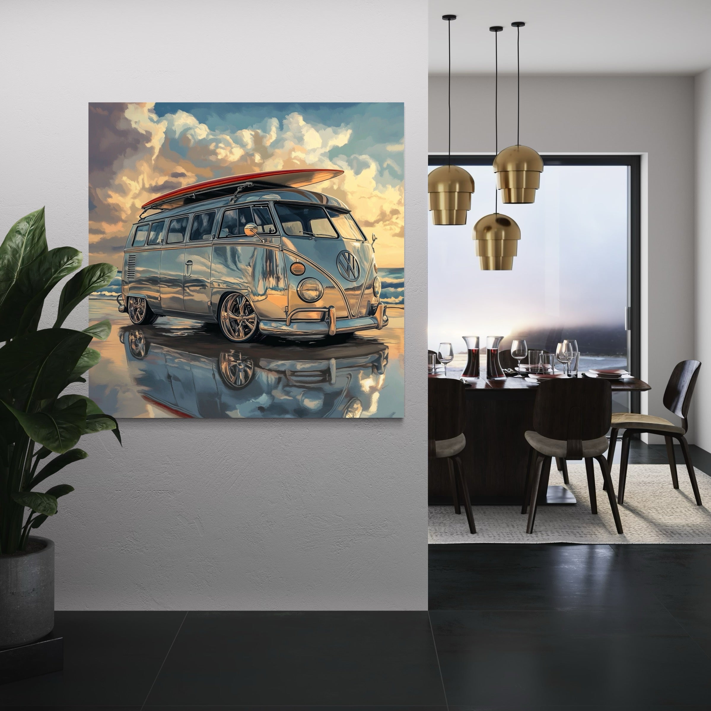 Tableau Volkswagen Combi Surf - Décoration Murale Design - Fabulartz.fr