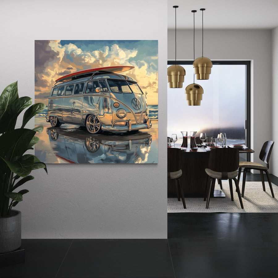 Painting Volkswagen Combi Surf - Décoration Murale Design