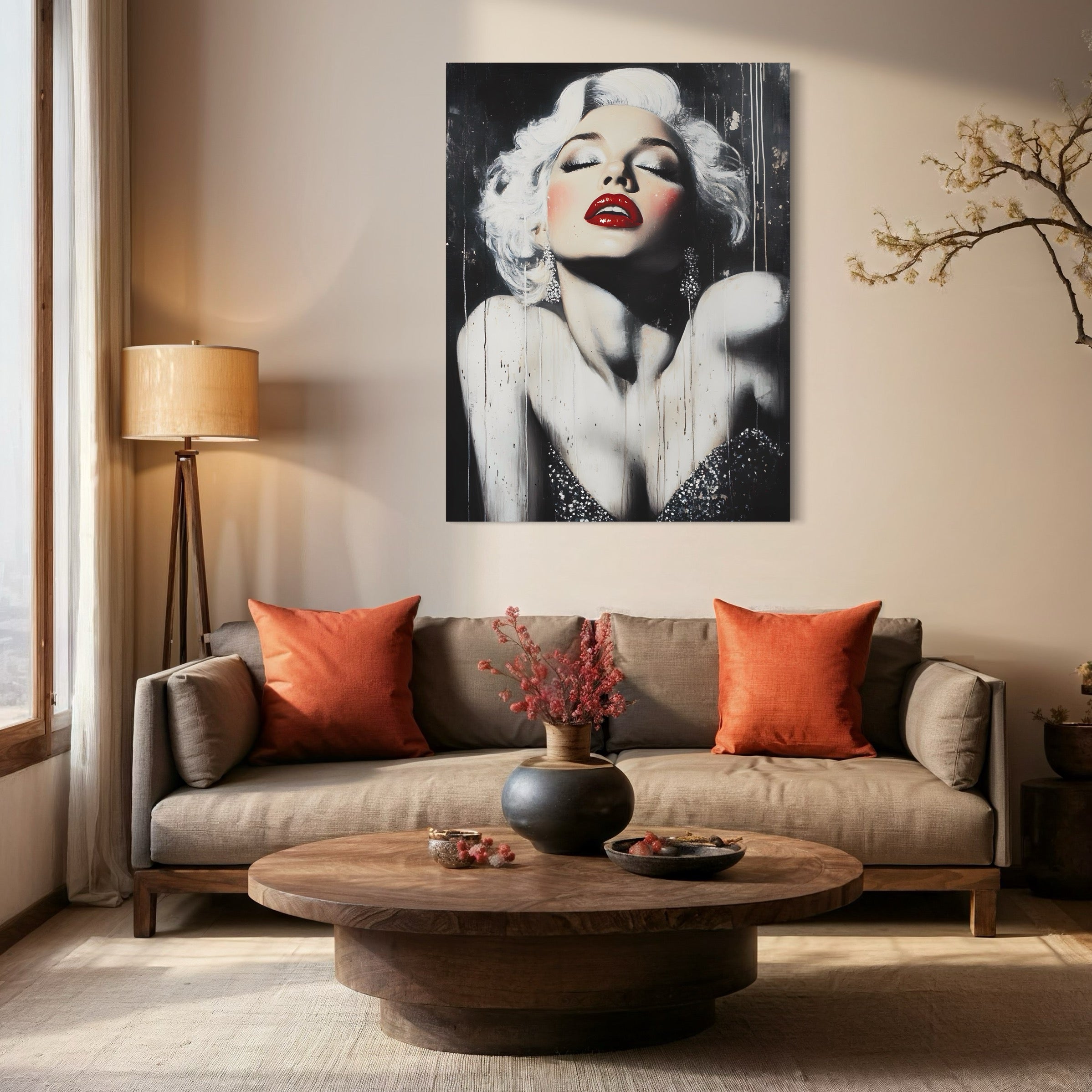 Tableau Marilyn Monroe Glam Red - Fabulartz.fr