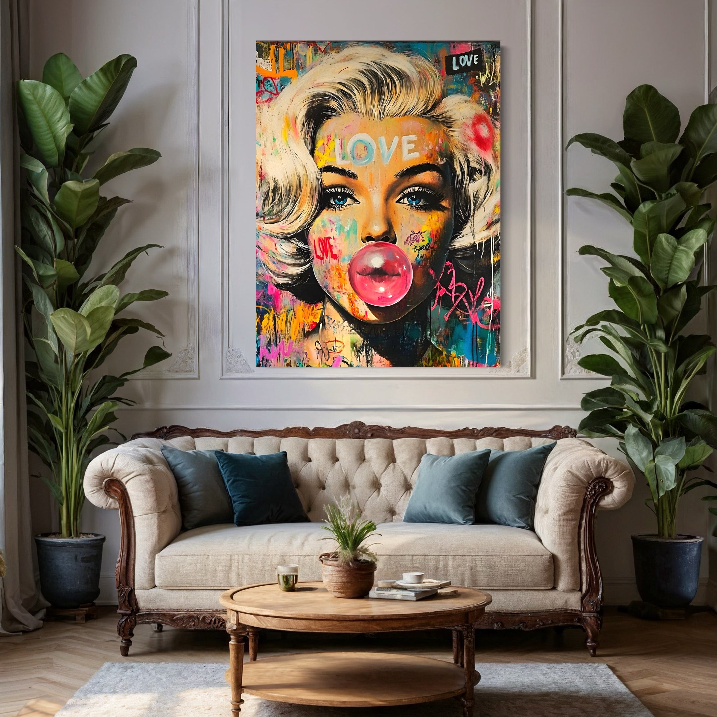 Tableau Marilyn Monroe - Love - Fabulartz.fr