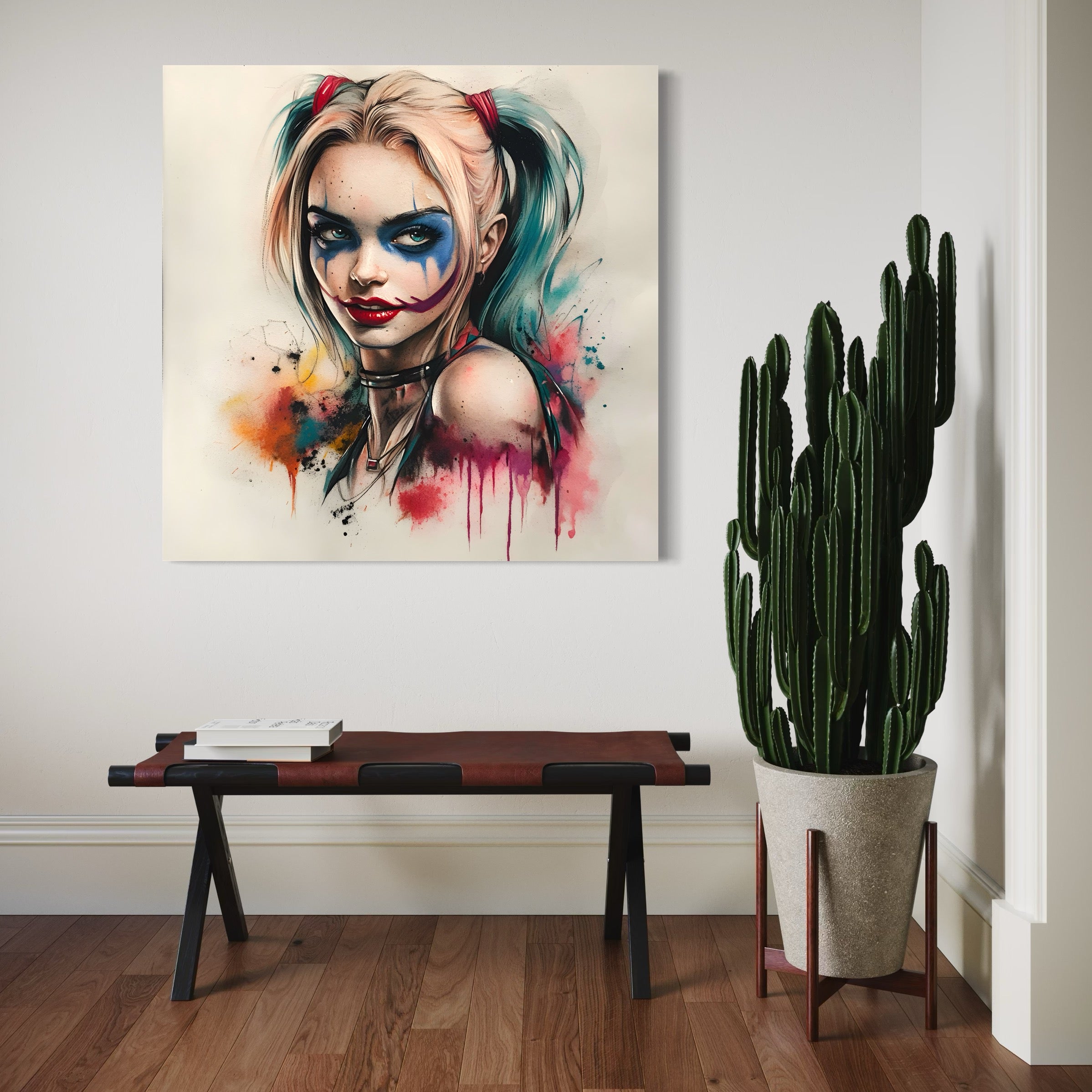 Tableau Harley Quinn Audace Chromatique – Décoration Murale Moderne - Fabulartz.fr