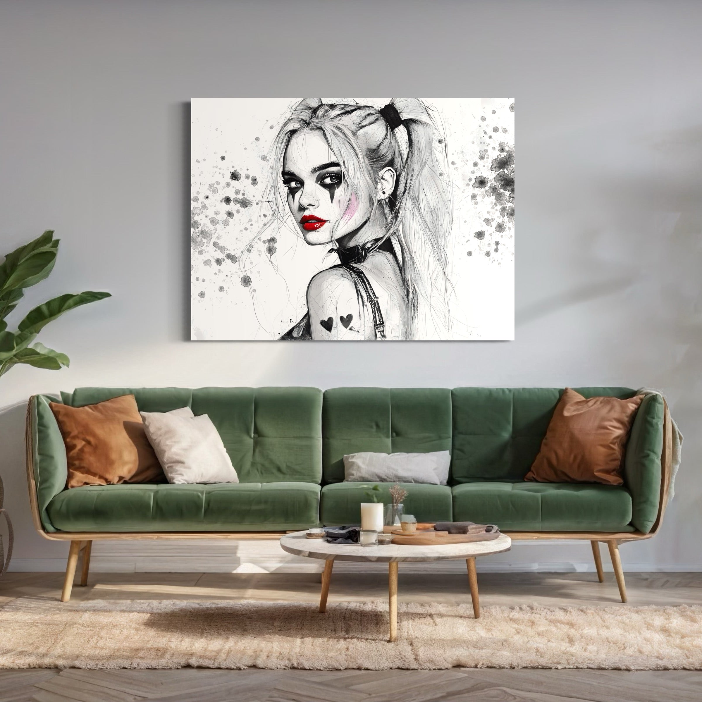 Tableau Harley Quinn Regard Envoûtant – Cadre Mur Décoratif - Fabulartz.fr