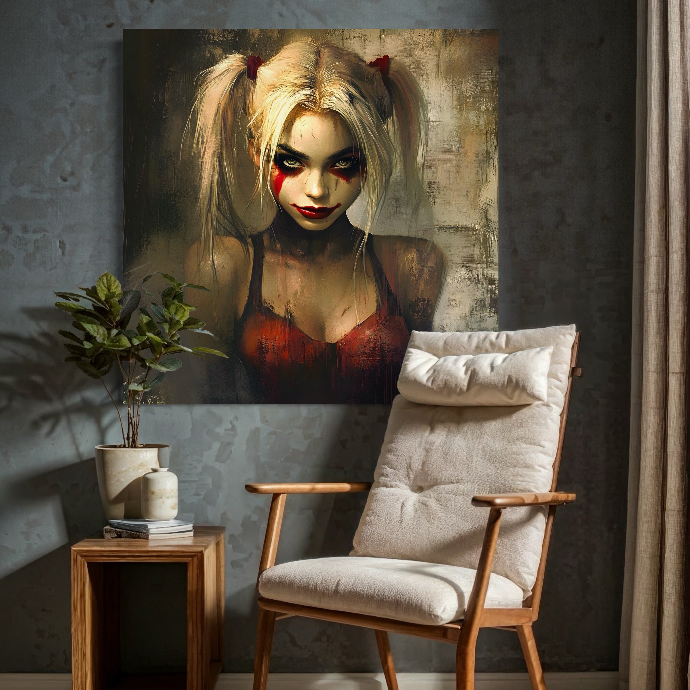 Tableau Harley Quinn Regard Sombre – Déco Murale Design - Fabulartz.fr
