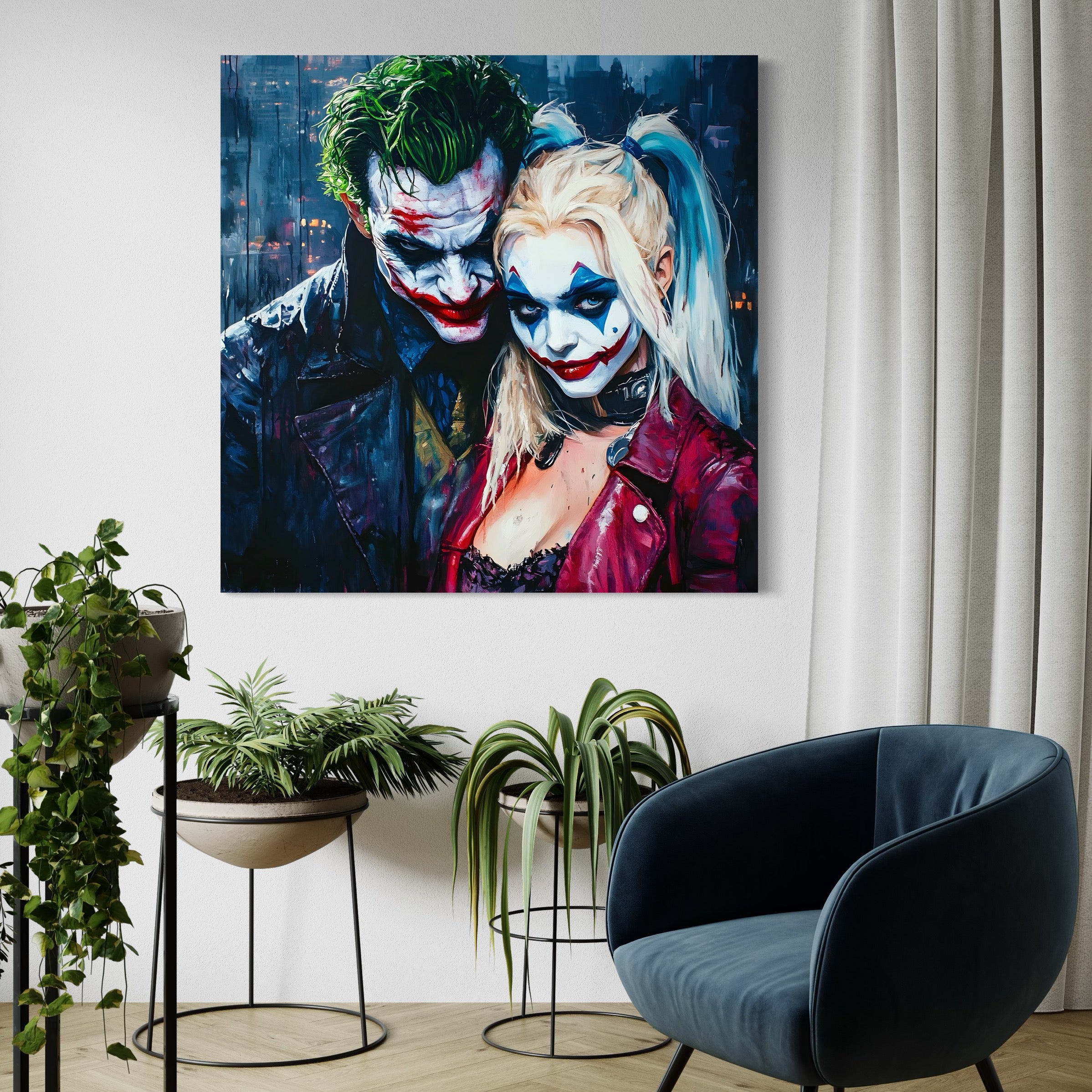 Tableau Harley Quinn Complices – Décoration Murale Moderne - Fabulartz.fr