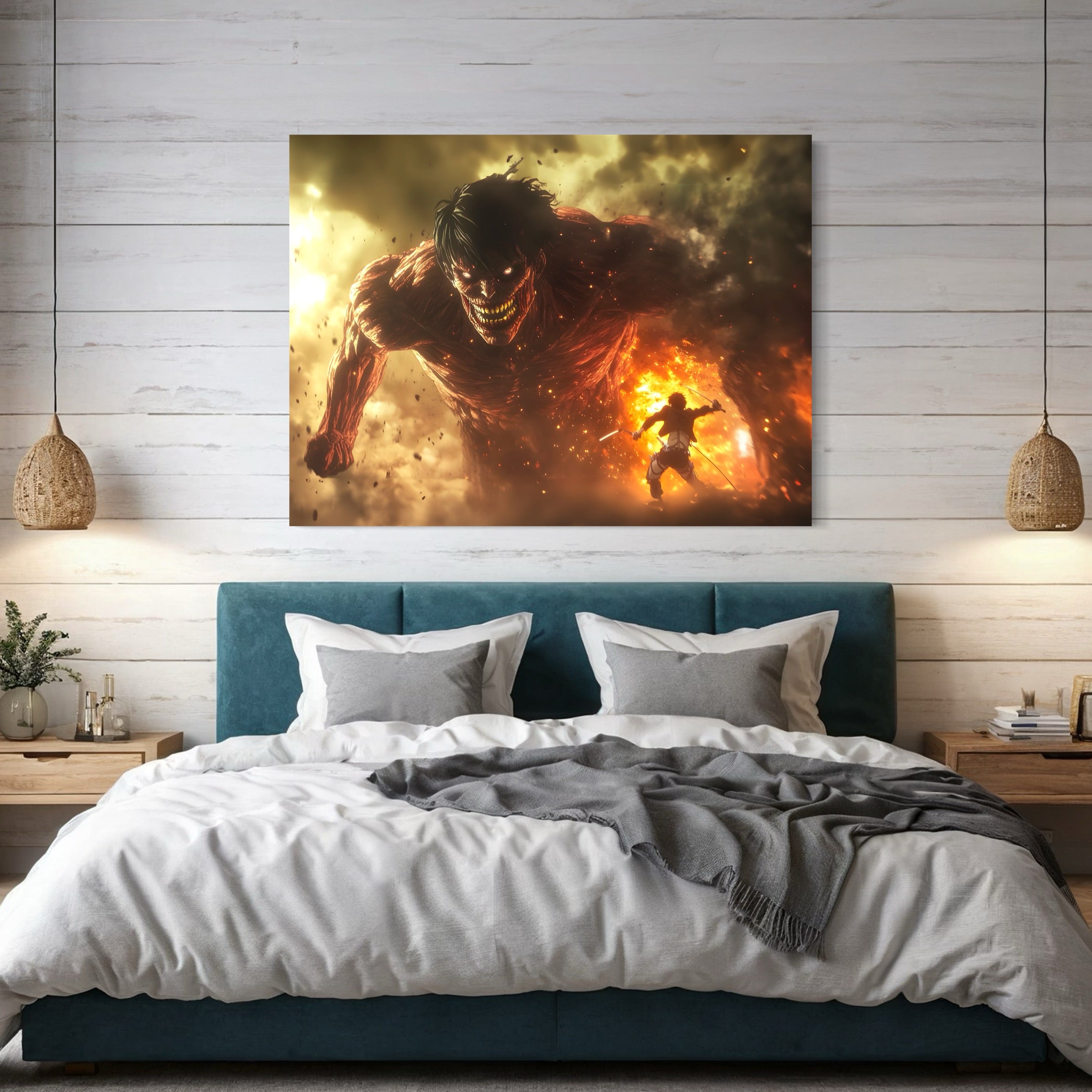 Tableau Attaque Des Titans The Combat - Déco Murale Design - Fabulartz.fr