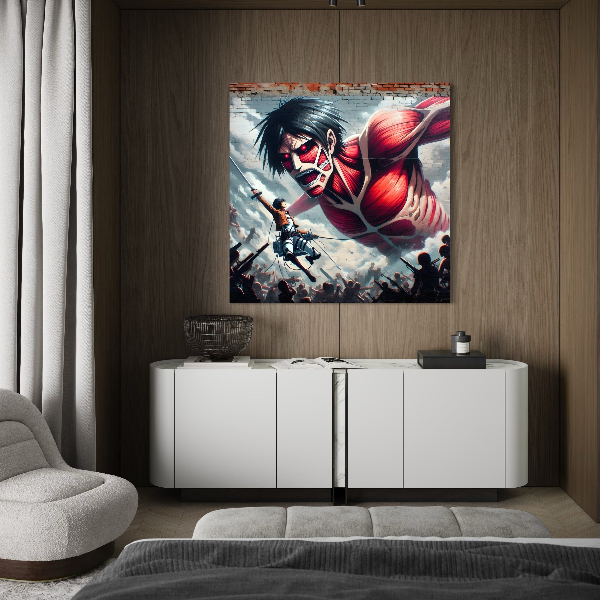 Tableau Attaque Des Titans Le Défi Du Héros - Déco Murale Moderne - Fabulartz.fr