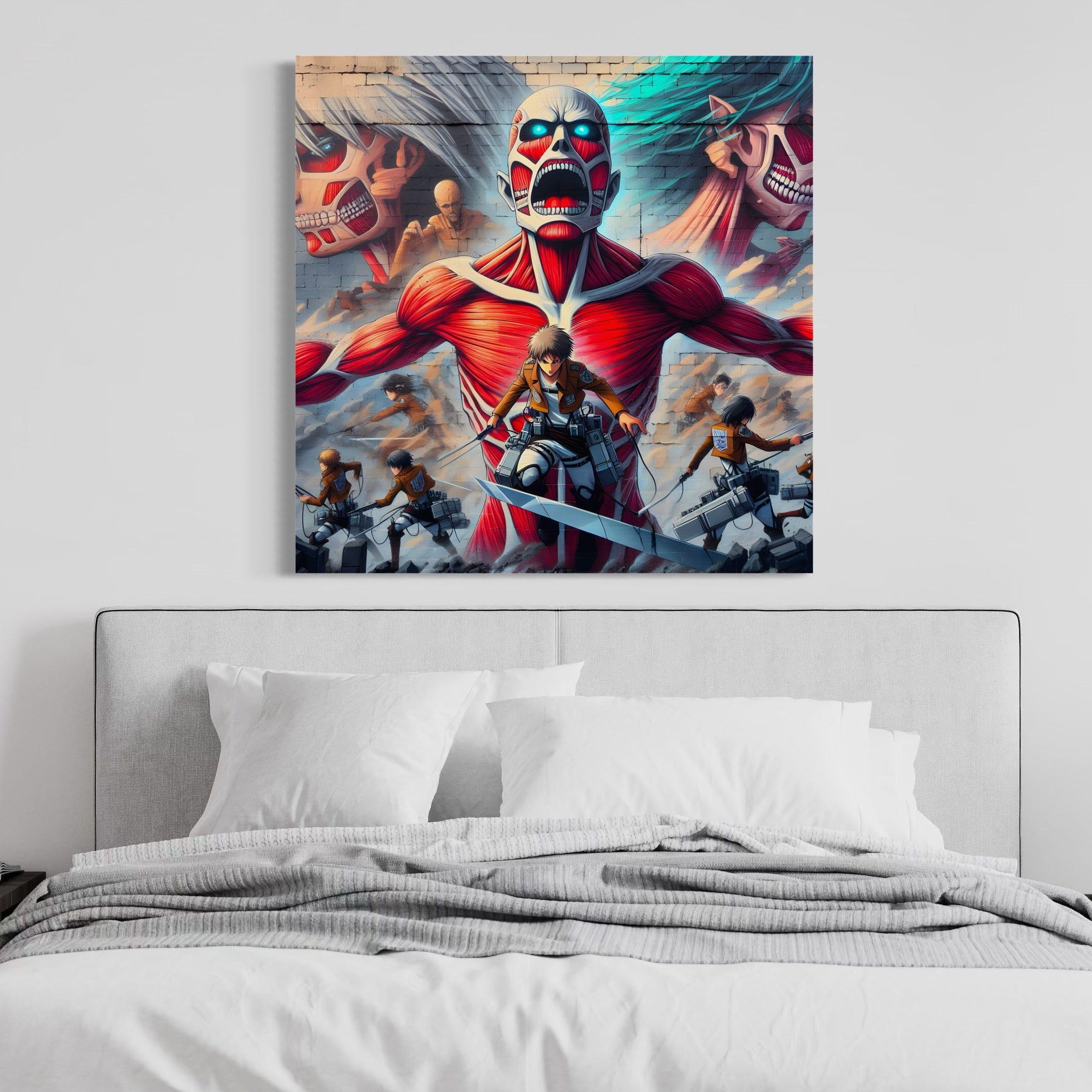 Tableau Attaque Des Titans Colosse Enragé - Décoration Design - Fabulartz.fr