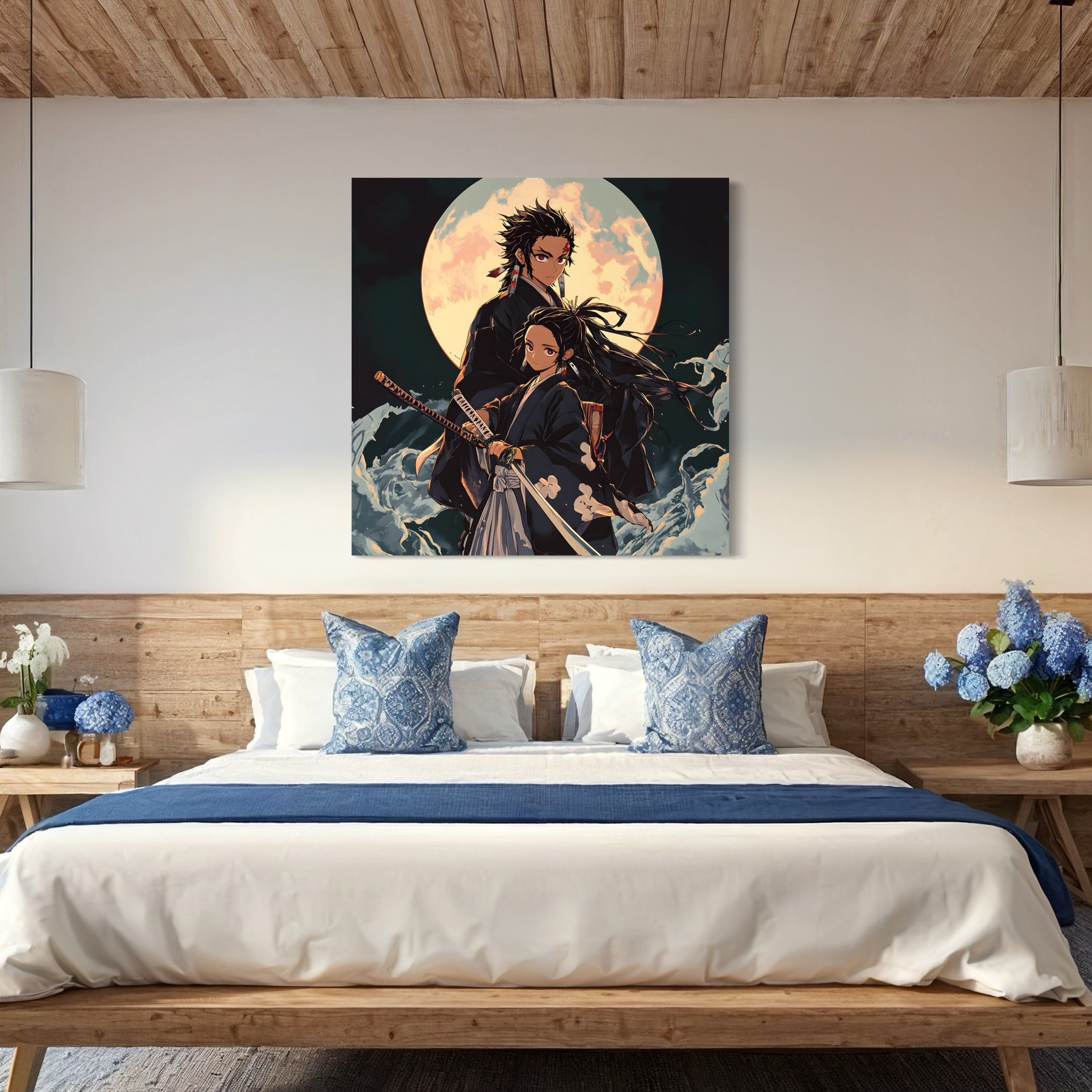 Tableau Demon Slayer Lune Protectrice - Décoration Murale Design - Fabulartz.fr