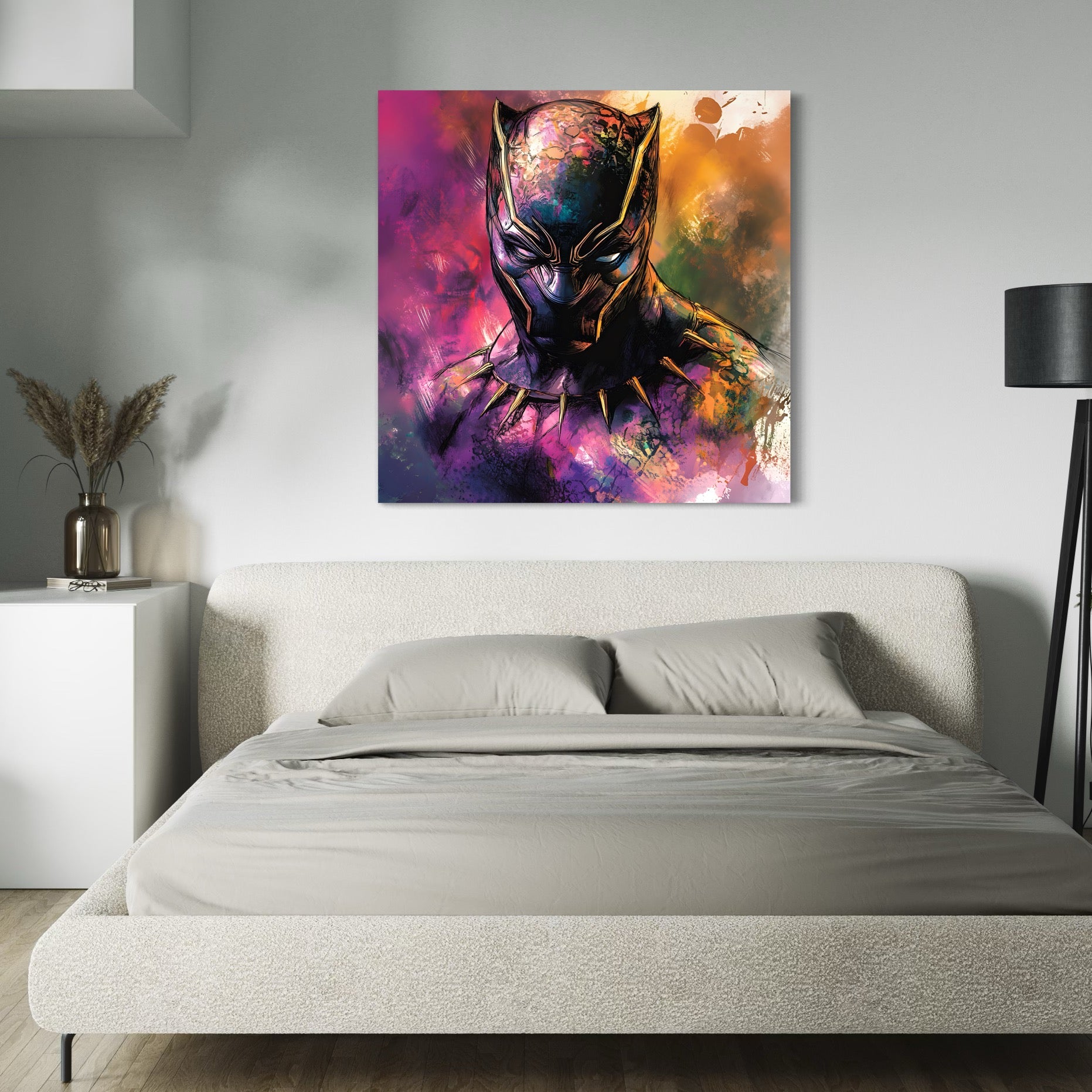 Tableau Black Panther Couleurs Éclatantes - Fabulartz.fr