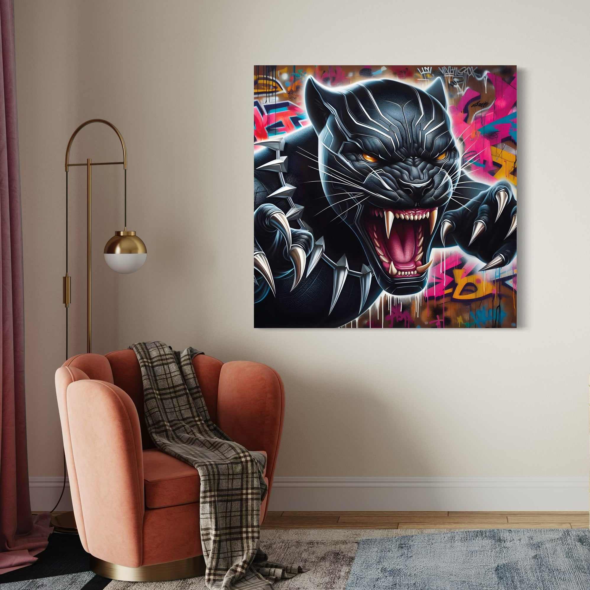 Tableau Black Panther - Graffiti Attack - Fabulartz.fr