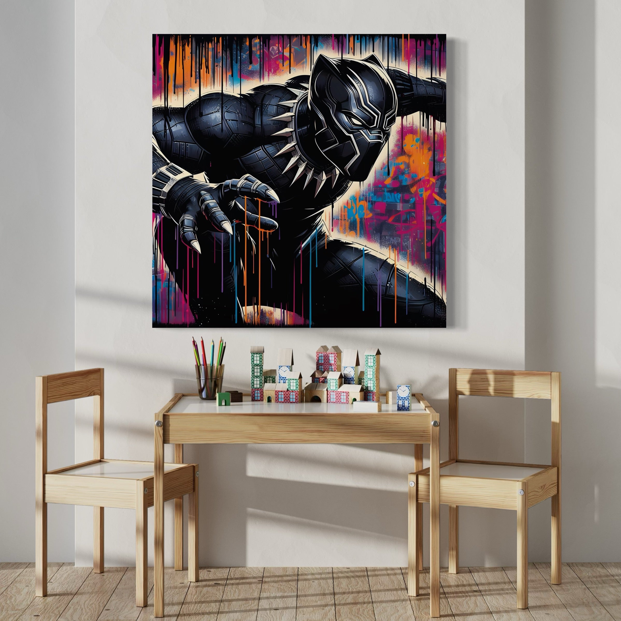 Tableau Black Panther Graffiti - Fabulartz.fr