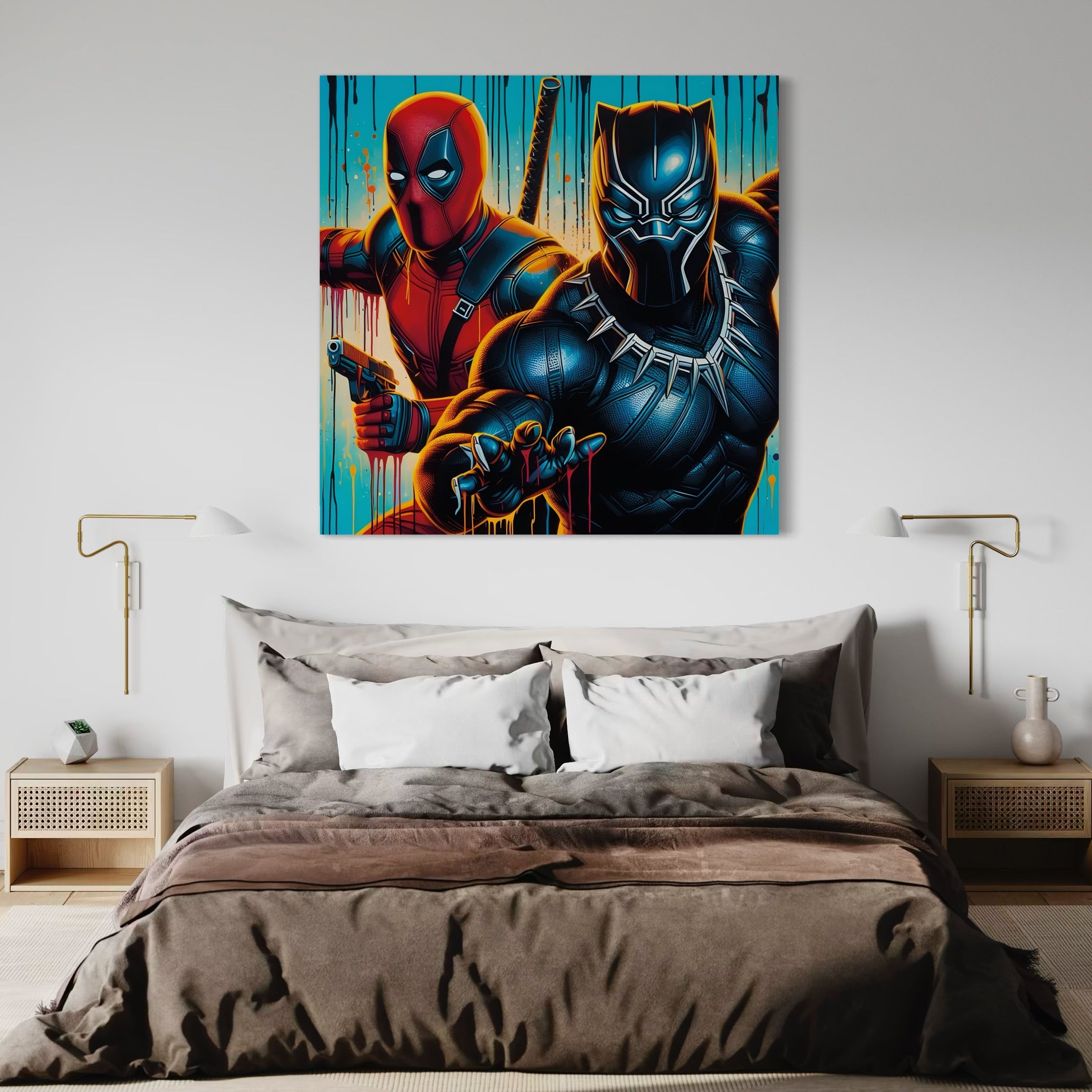 Tableau Black Panther & Deadpool Duo - Fabulartz.fr