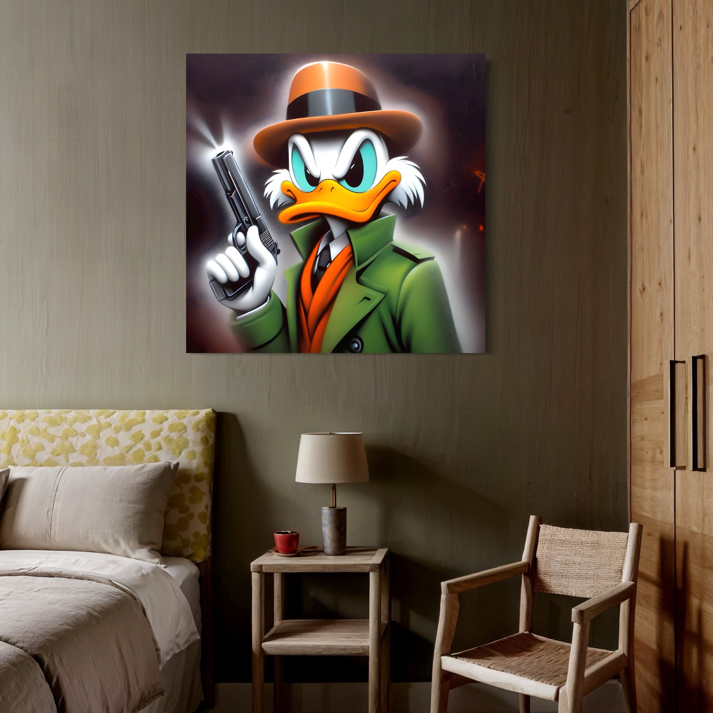Tableau Picsou Le Gangster - Décoration Murale Design - Fabulartz.fr