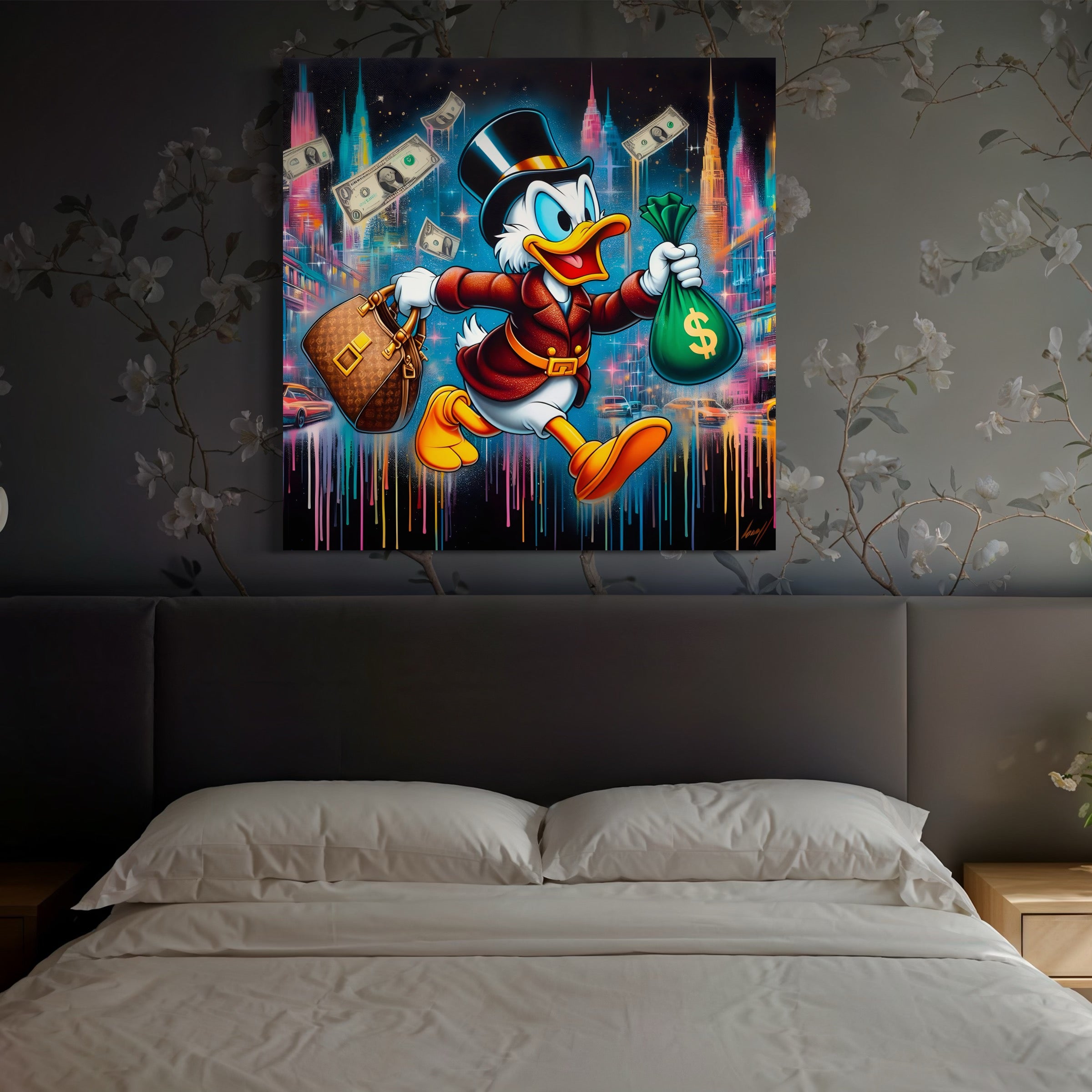 Tableau Picsou le Fugitif – Décoration Murale Moderne - Fabulartz.fr