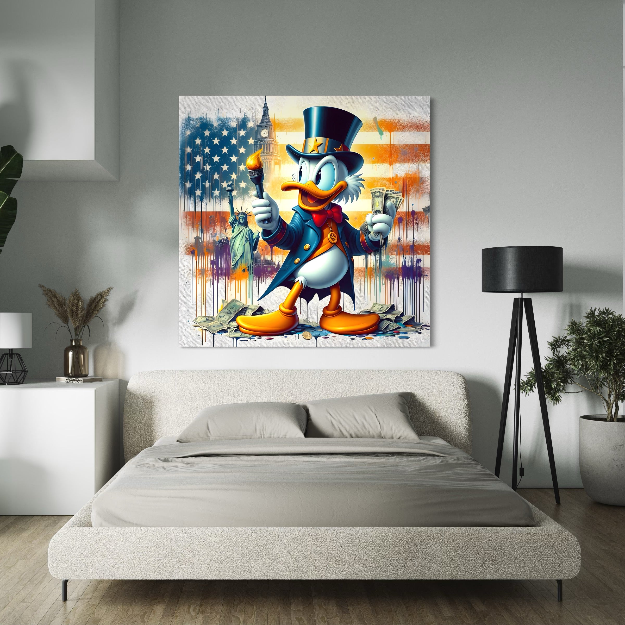 Tableau Picsou l’Américain – Décoration Murale Moderne - Fabulartz.fr