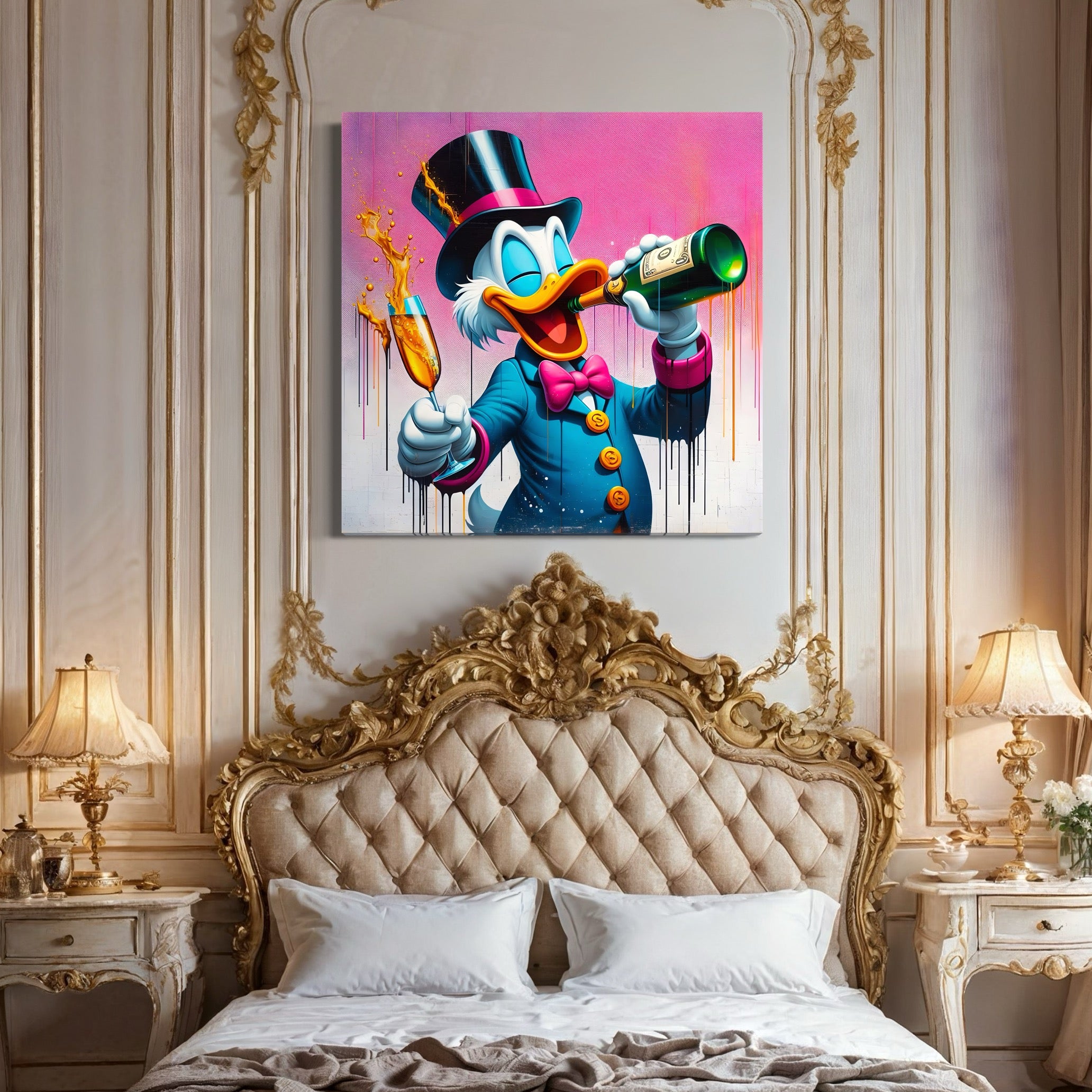 Tableau Picsou Champagne – Décoration Murale Design - Fabulartz.fr