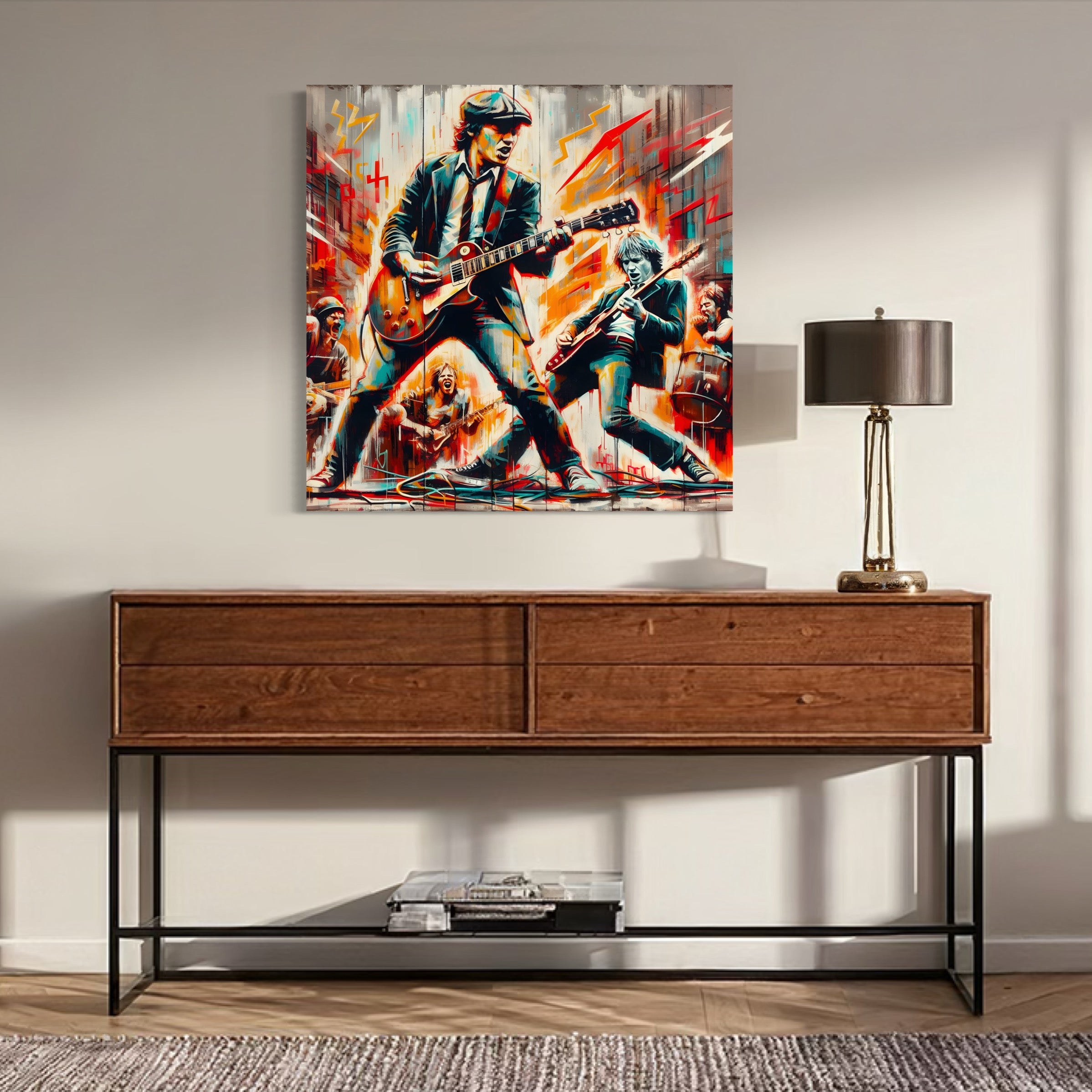 Tableau ACDC Concert Électrique - Décoration Murale Design - Fabulartz.fr