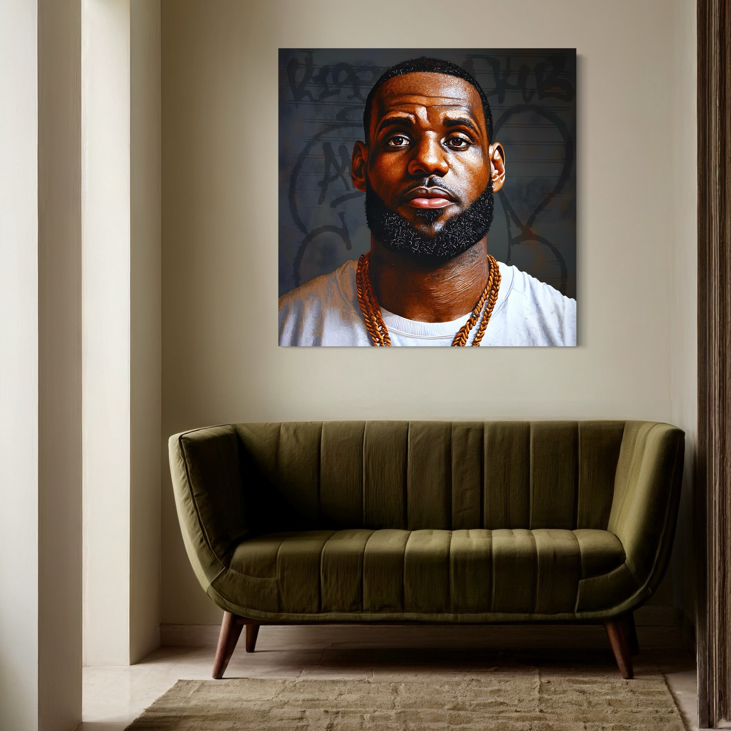 Tableau NBA LeBron James Regard – Décoration Murale Moderne - Fabulartz.fr