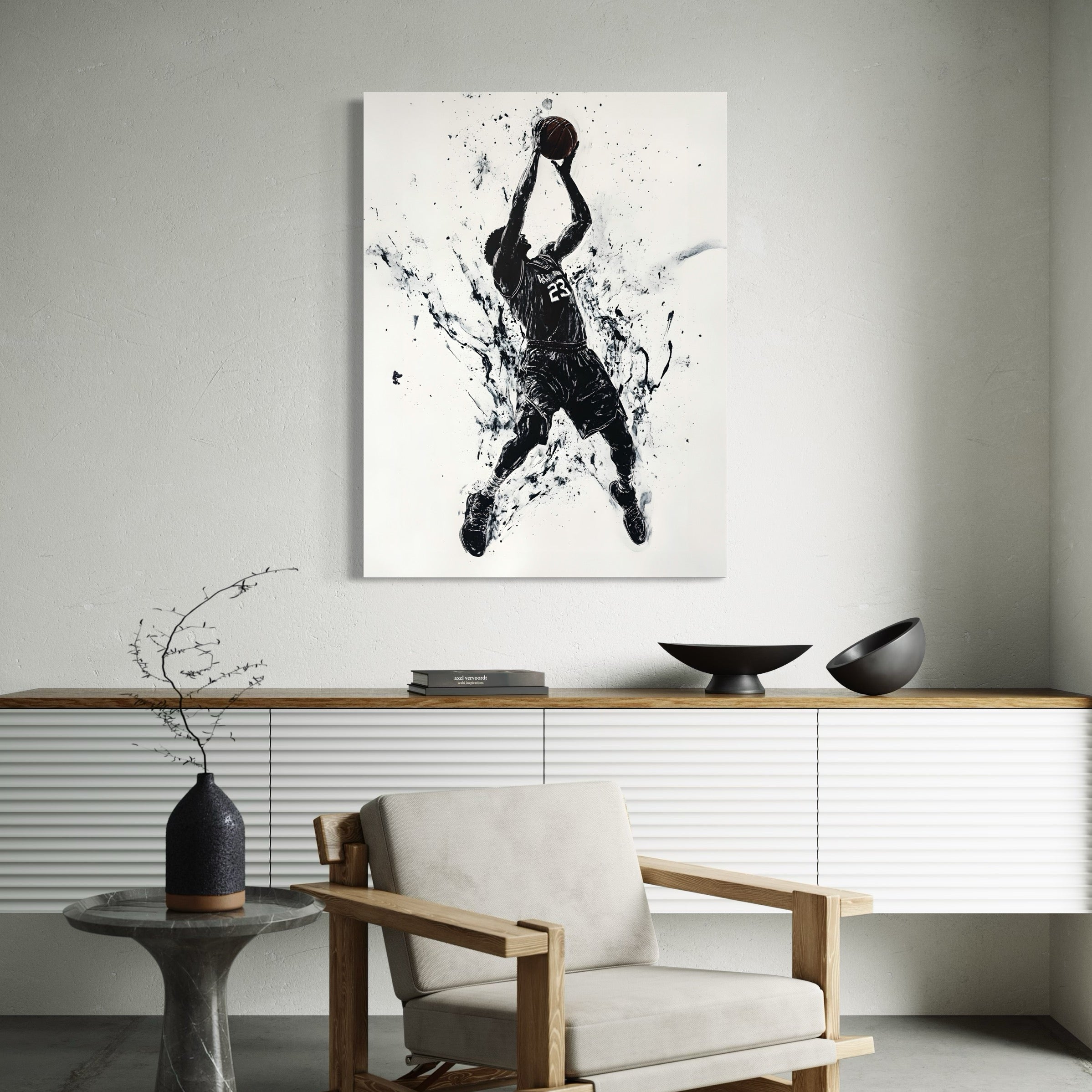 Tableau NBA Le Dunk Noir et Blanc – Design Moderne - Fabulartz.fr
