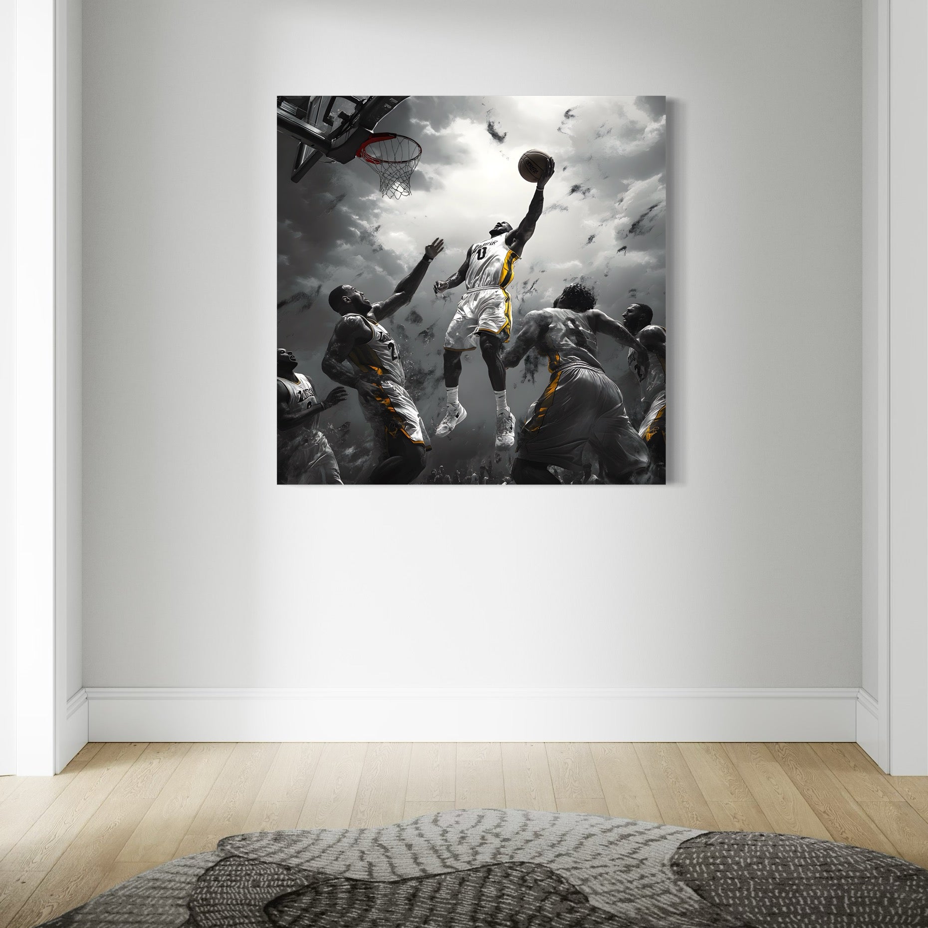 Tableau NBA Ascension Noir et Blanc – Déco Murale Moderne - Fabulartz.fr