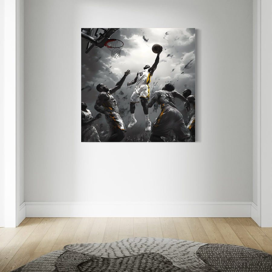 Painting NBA Ascension Black and White - Déco Murale Moderne
