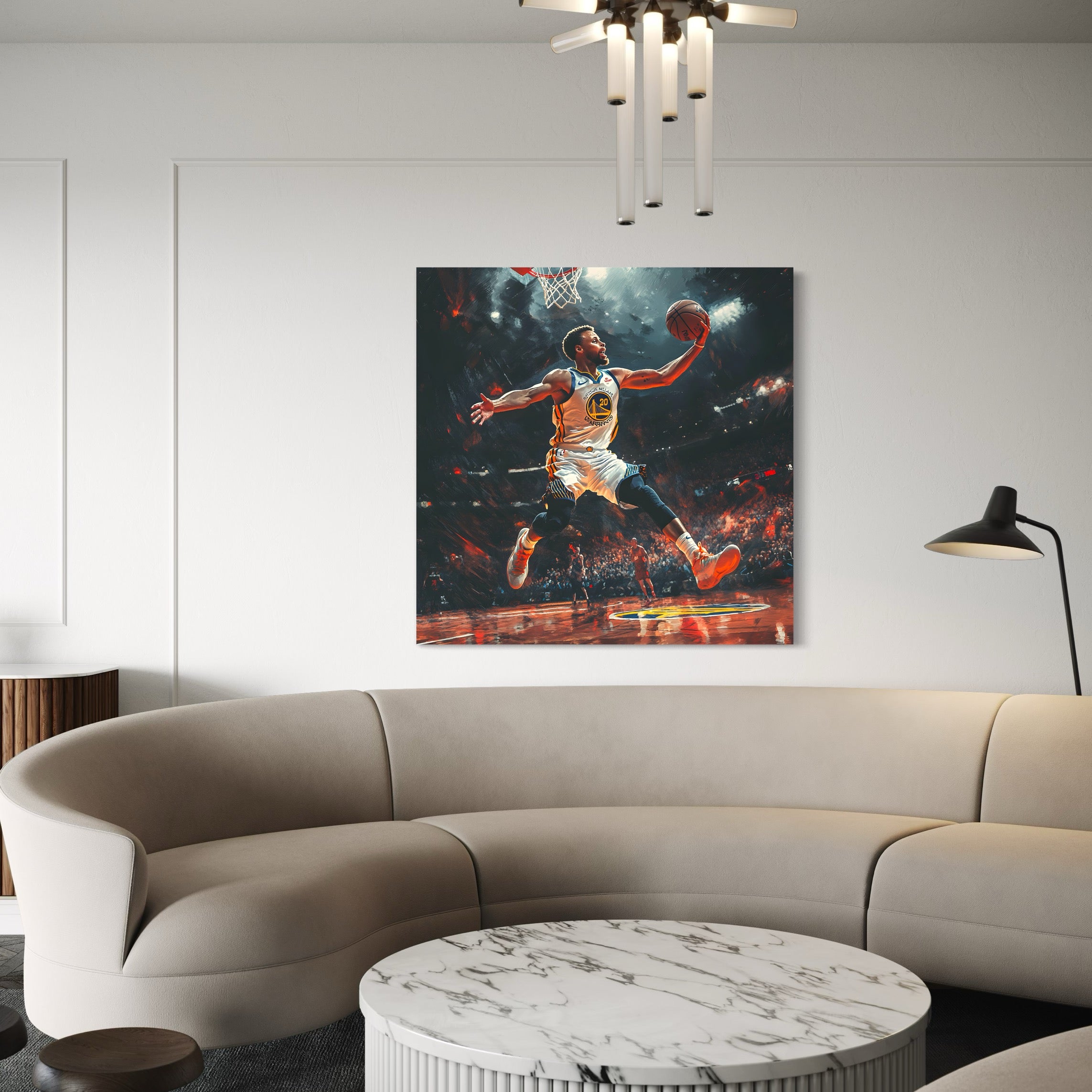 Tableau NBA Curry Action Nocturne – Déco Murale Design - Fabulartz.fr