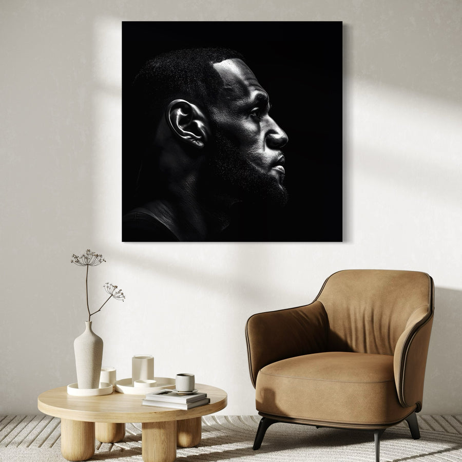 Tableau NBA LeBron James Portrait – Cadre Déco Moderne