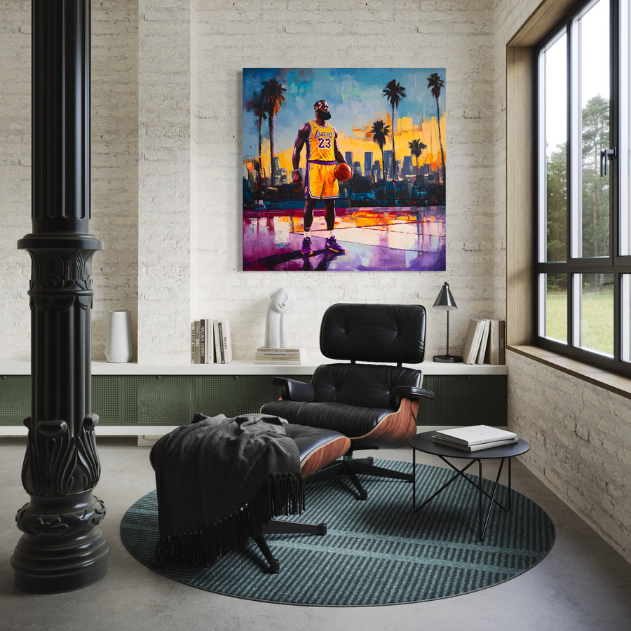 Tableau NBA LeBron Los Angeles – Décoration Murale Design