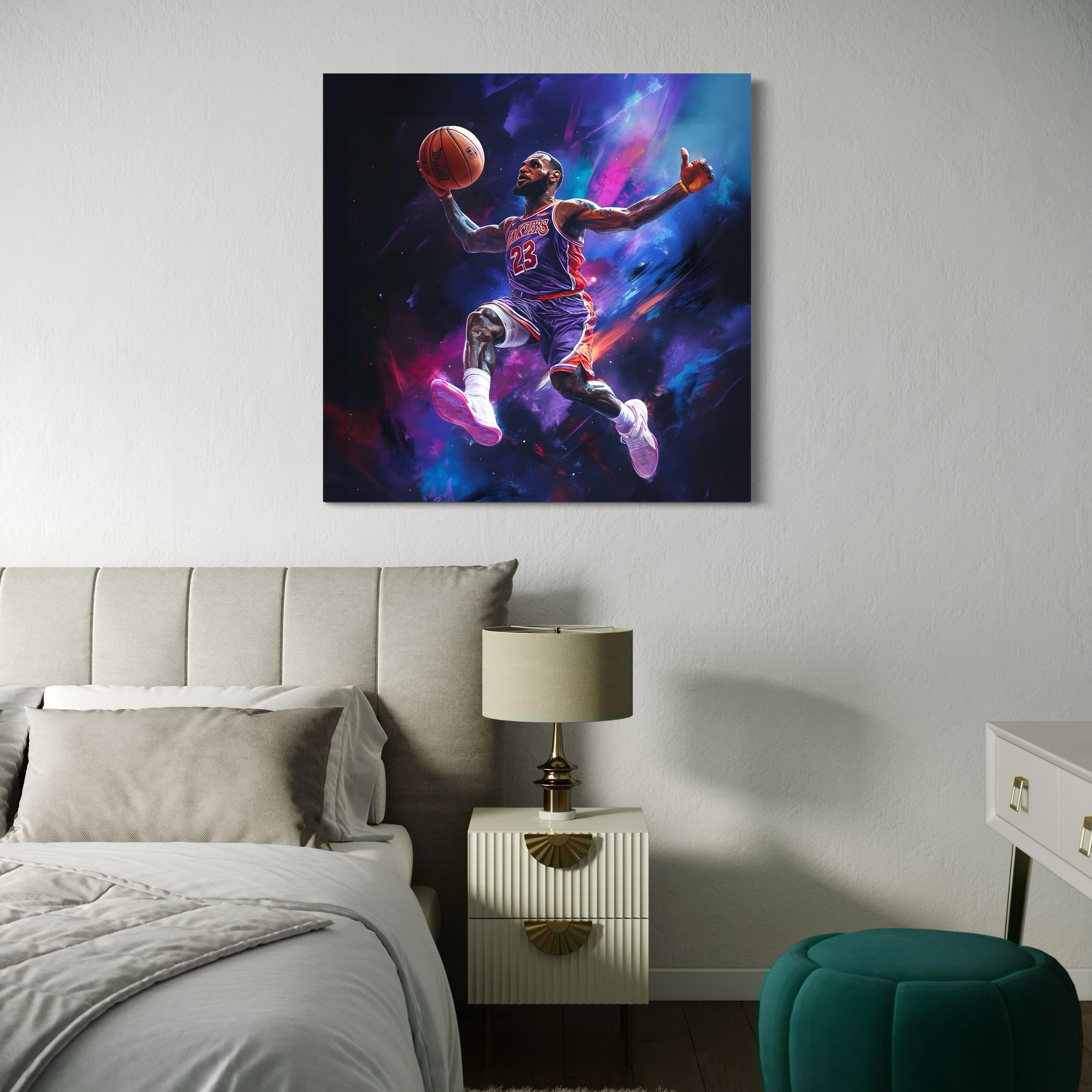 Tableau NBA LeBron James Cavaliers – Déco Murale Design - Fabulartz.fr