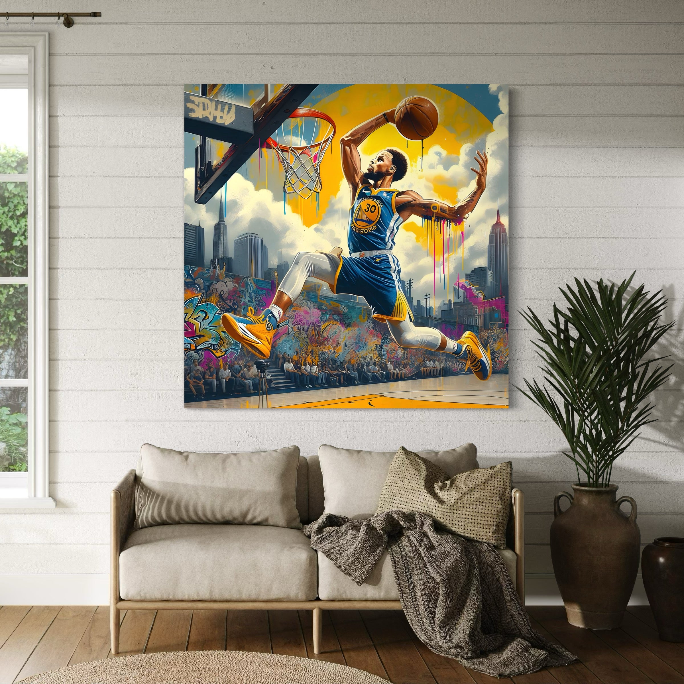 Tableau NBA Stephen Curry Warriors – Déco Murale Design - Fabulartz.fr