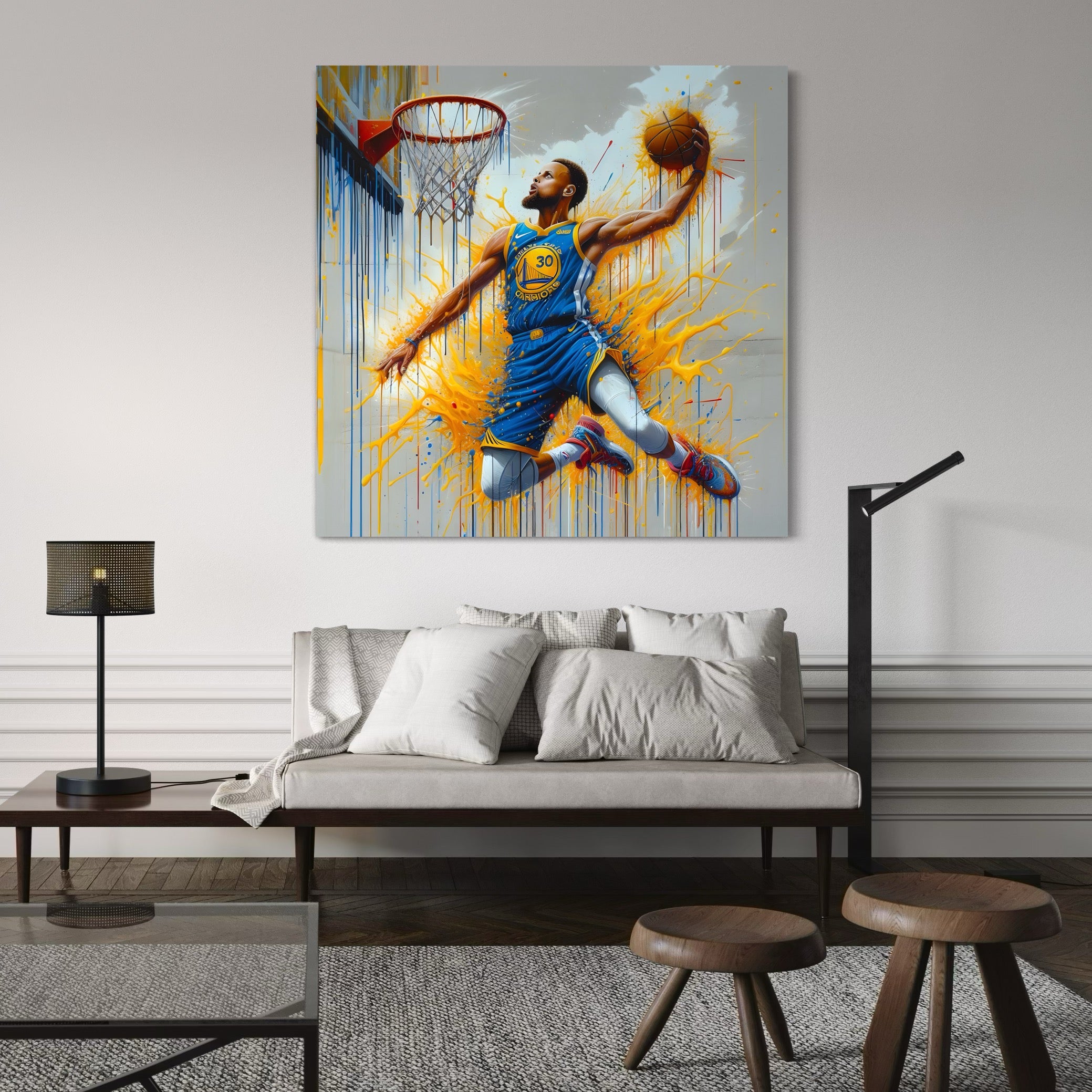 Tableau NBA Curry Golden State – Décoration Murale Design - Fabulartz.fr