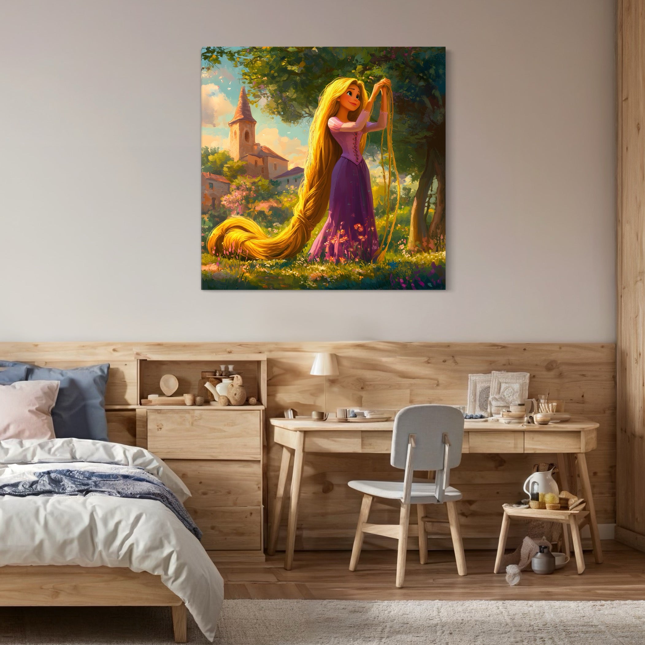 Tableau Raiponce Dans La Nature - Décoration Murale - Fabulartz.fr