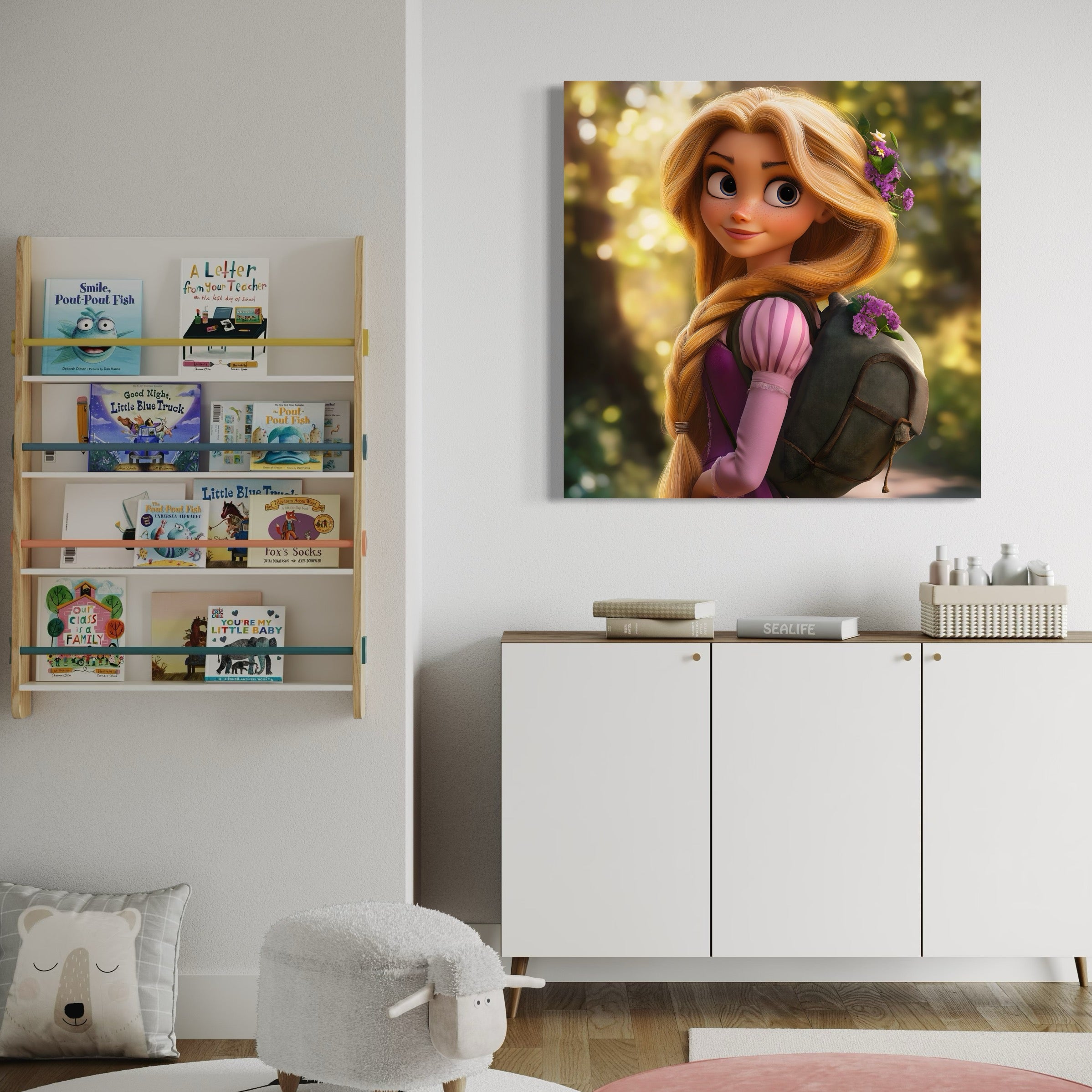 Tableau Raiponce Aventureuse - Décoration Murale - Fabulartz.fr