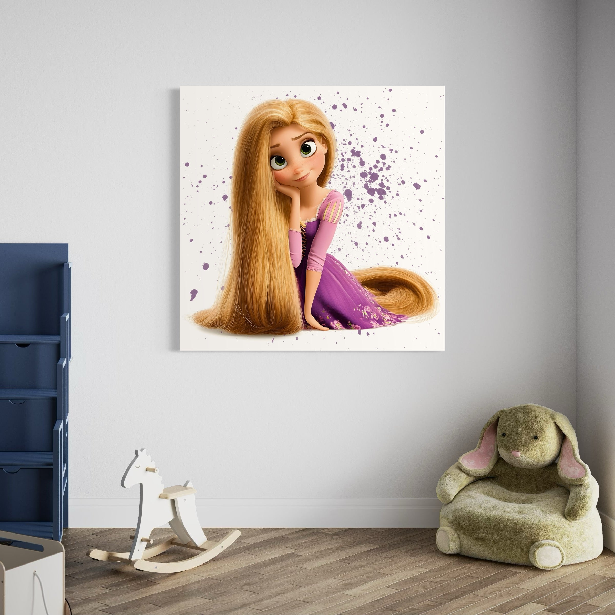 Tableau Raiponce Assise Et Rêveuse - Décoration Murale - Fabulartz.fr