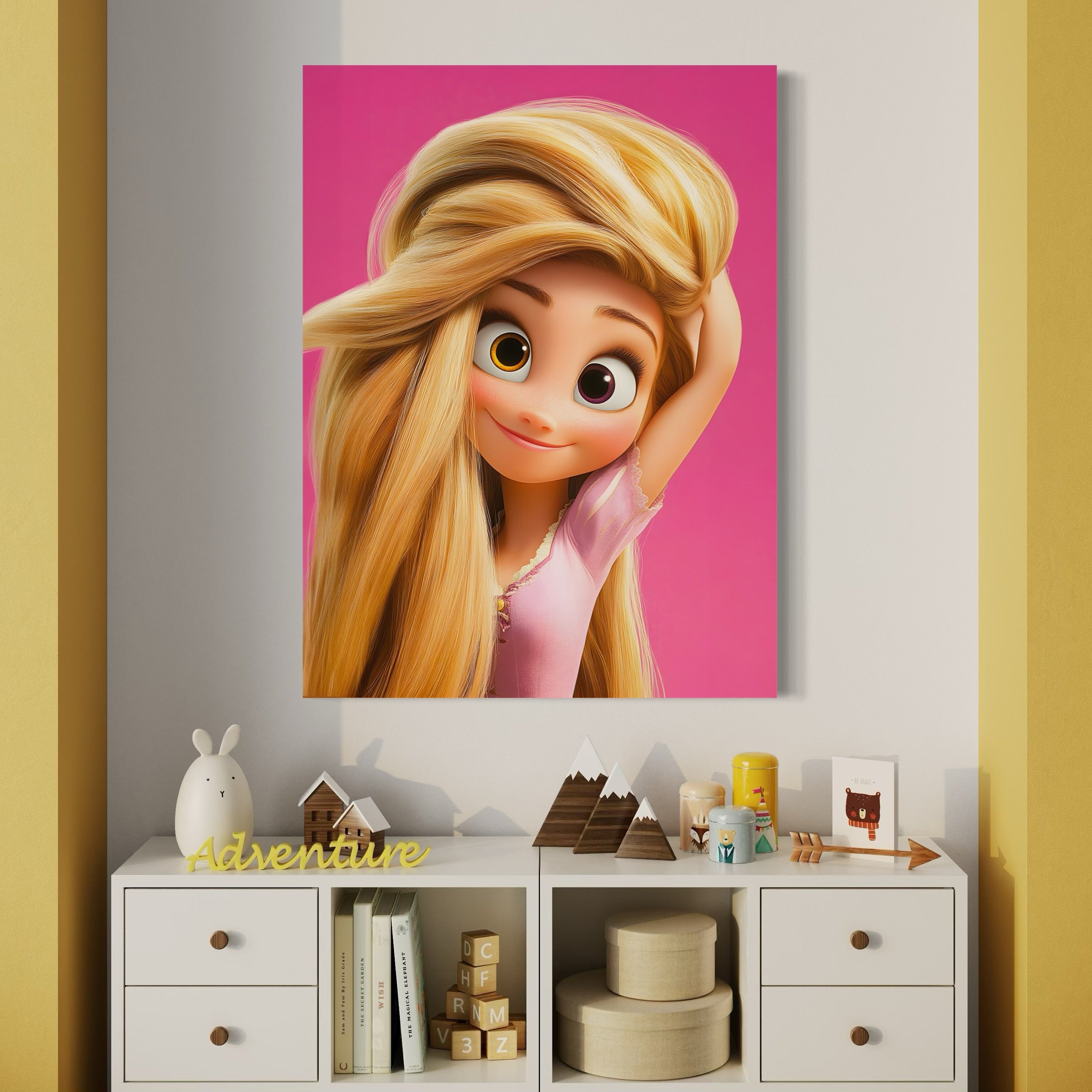 Tableau Raiponce Et Sa Chevelure - Décoration Murale - Fabulartz.fr